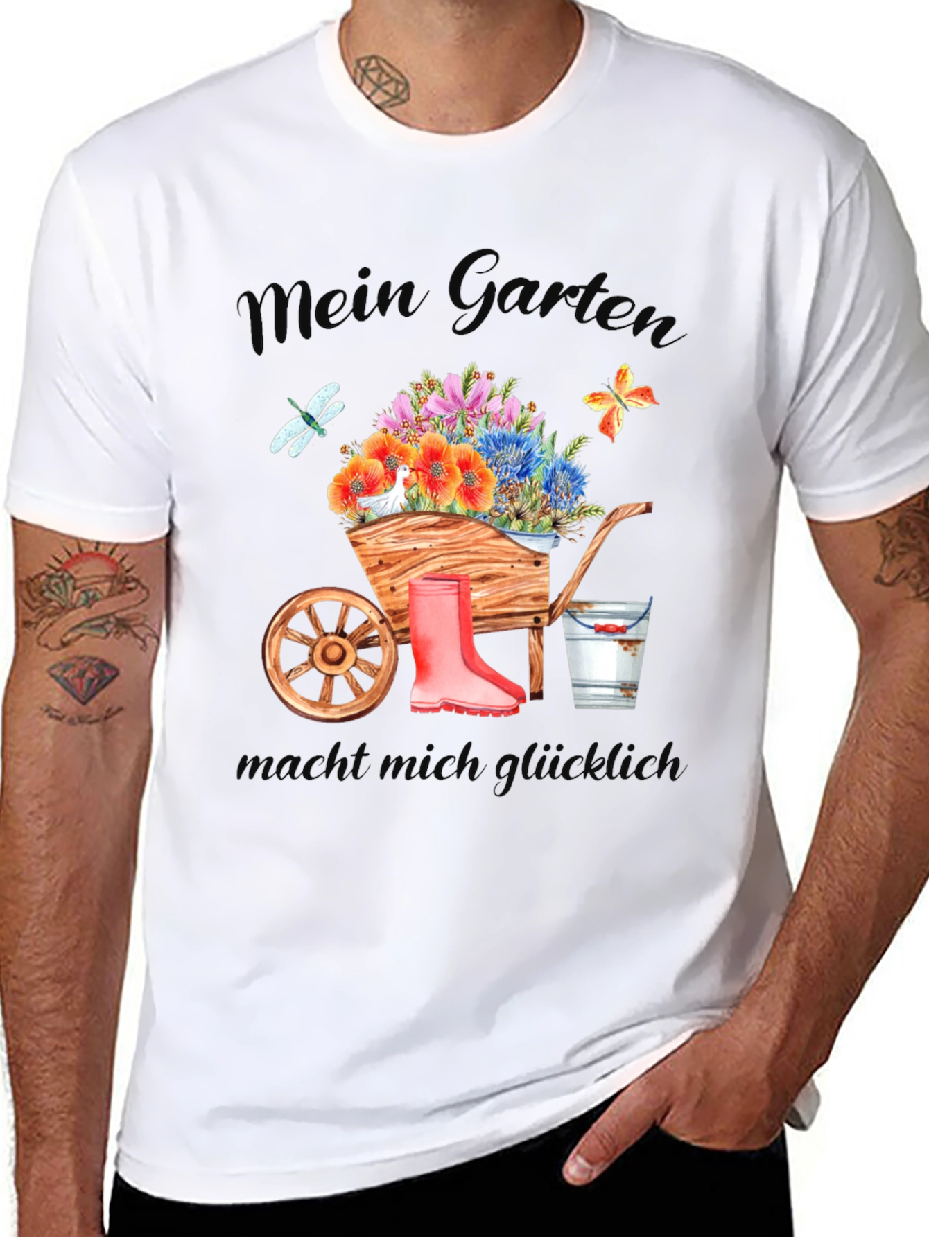 Mein Garten Black Graphic T-Shirt