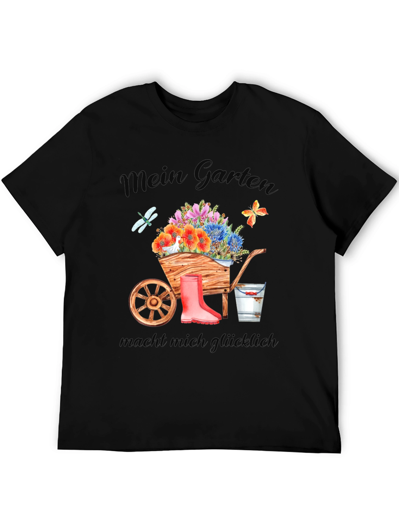 Mein Garten Black Graphic T-Shirt