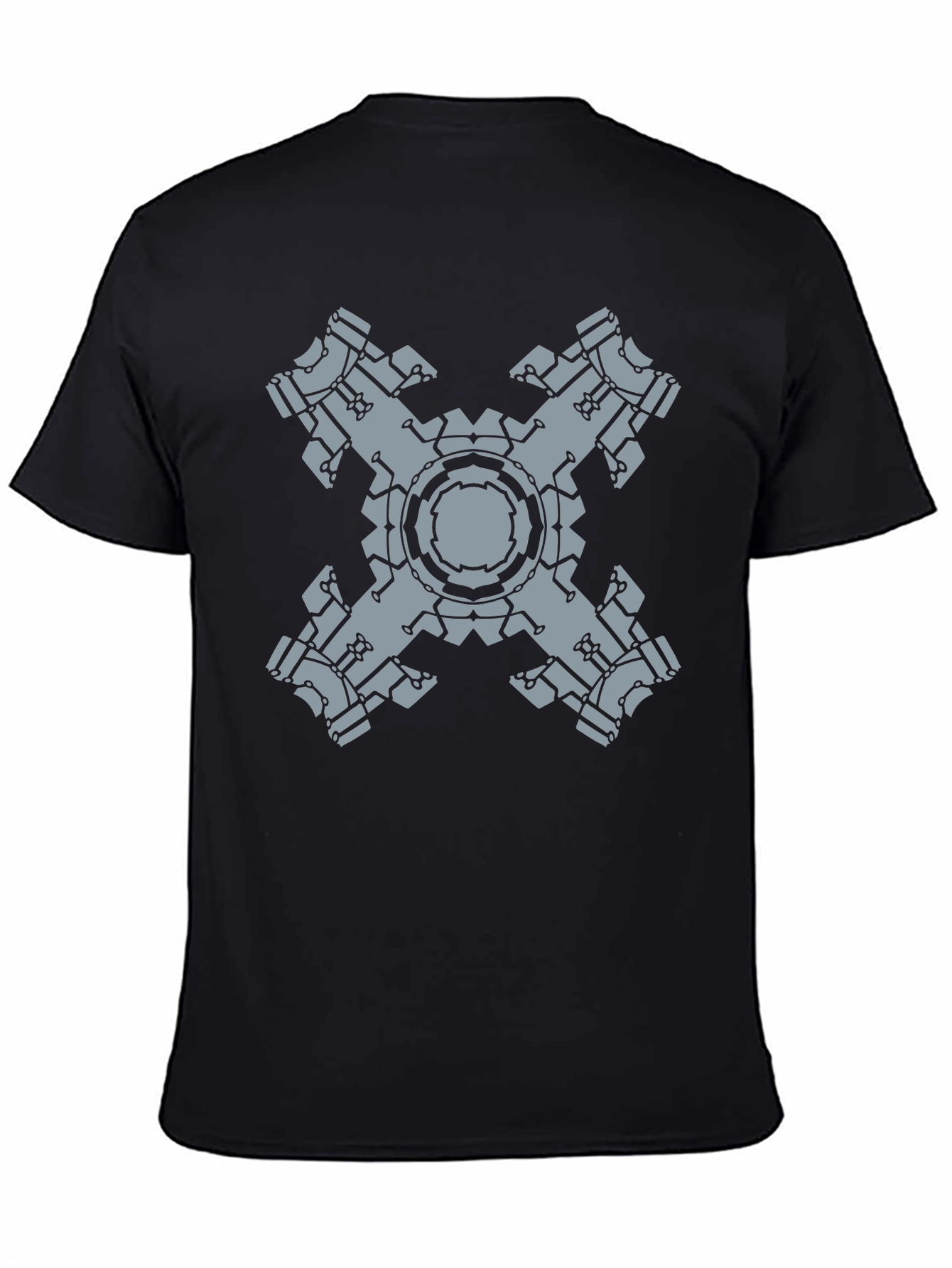 Tech Cross Graphic Tee - Black Cotton Blend