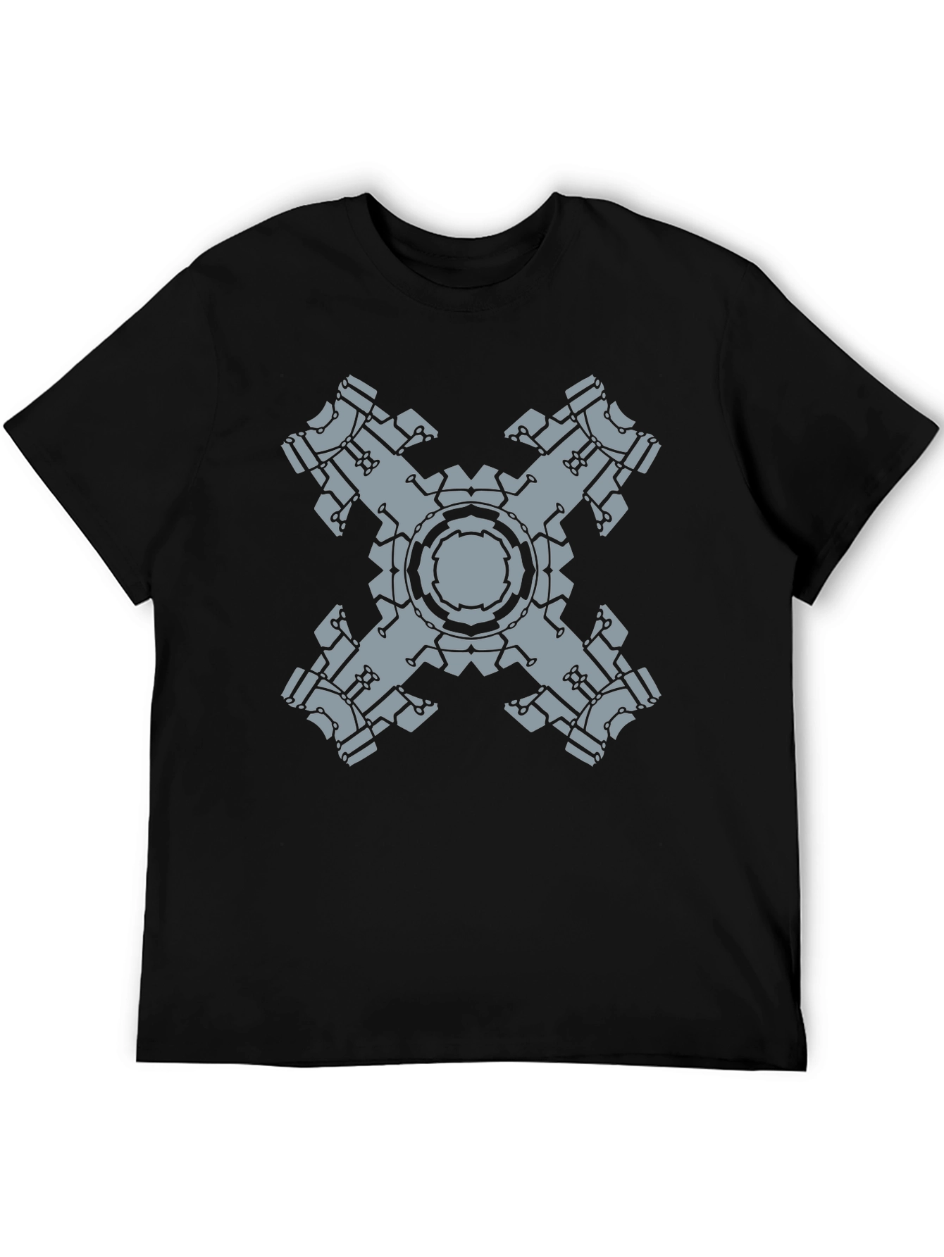 Tech Cross Graphic Tee - Black Cotton Blend