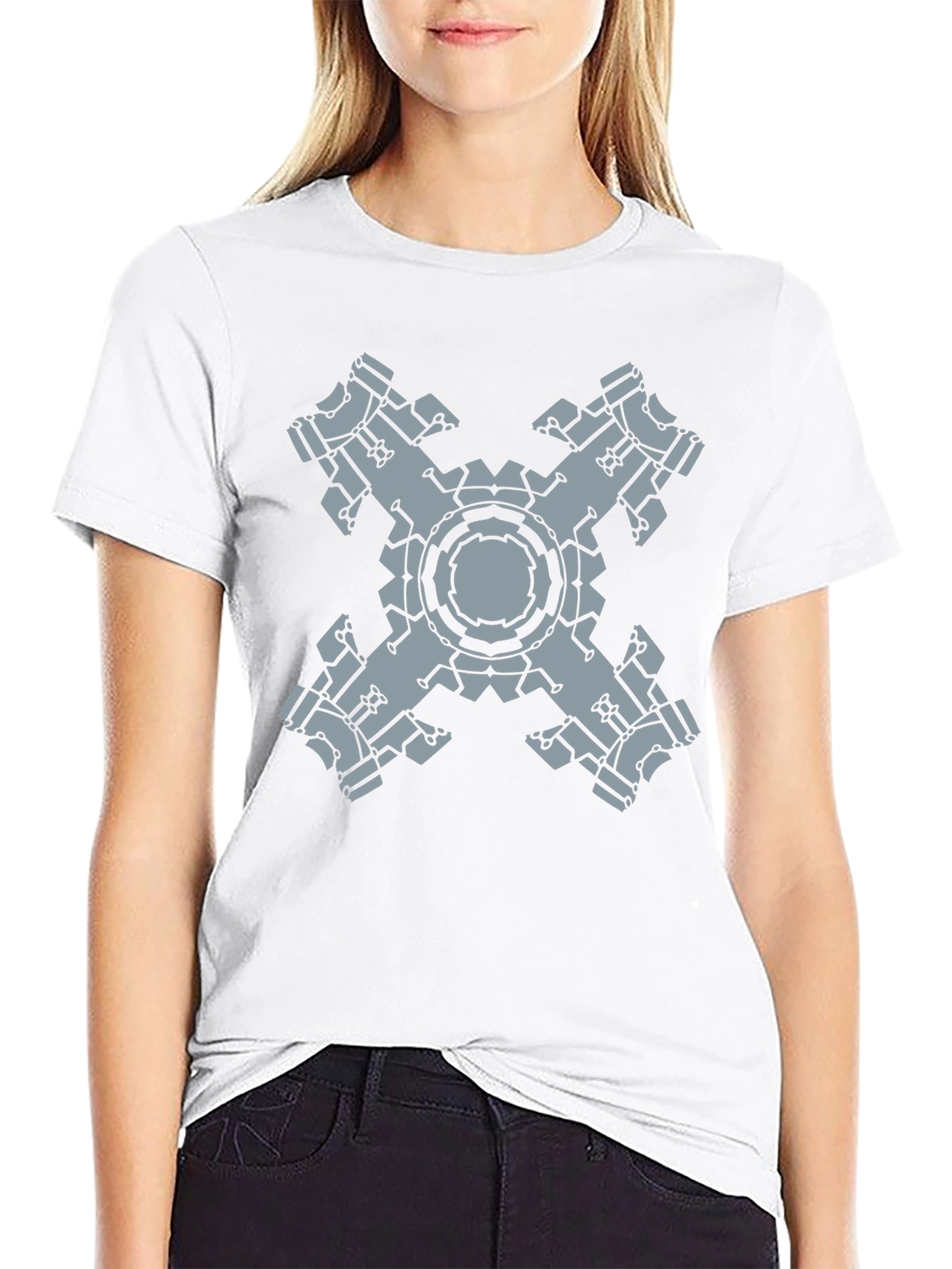 Tech Cross Graphic Tee - Black Cotton Blend