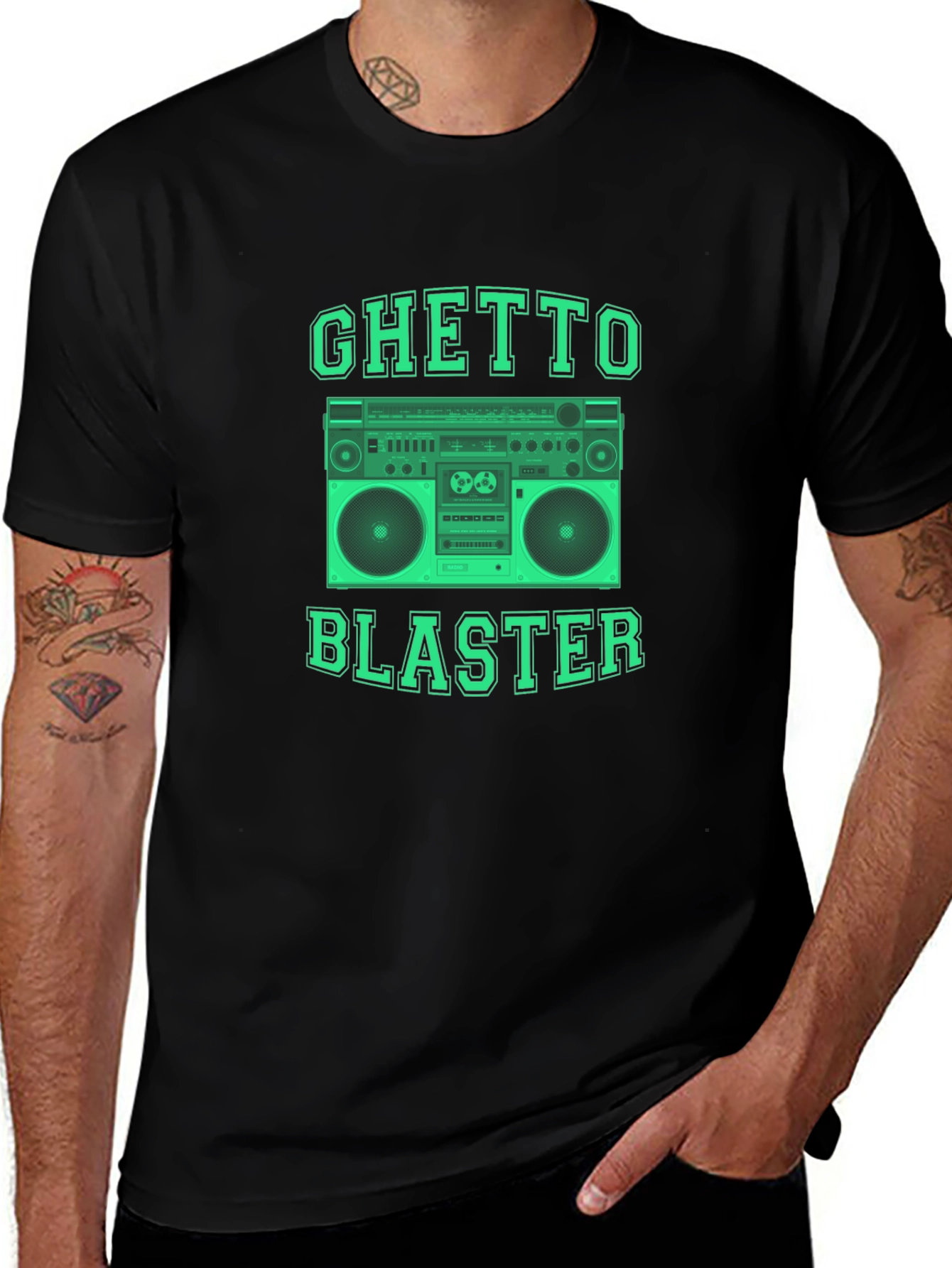 Ghetto Blaster Boombox Graphic T-Shirt