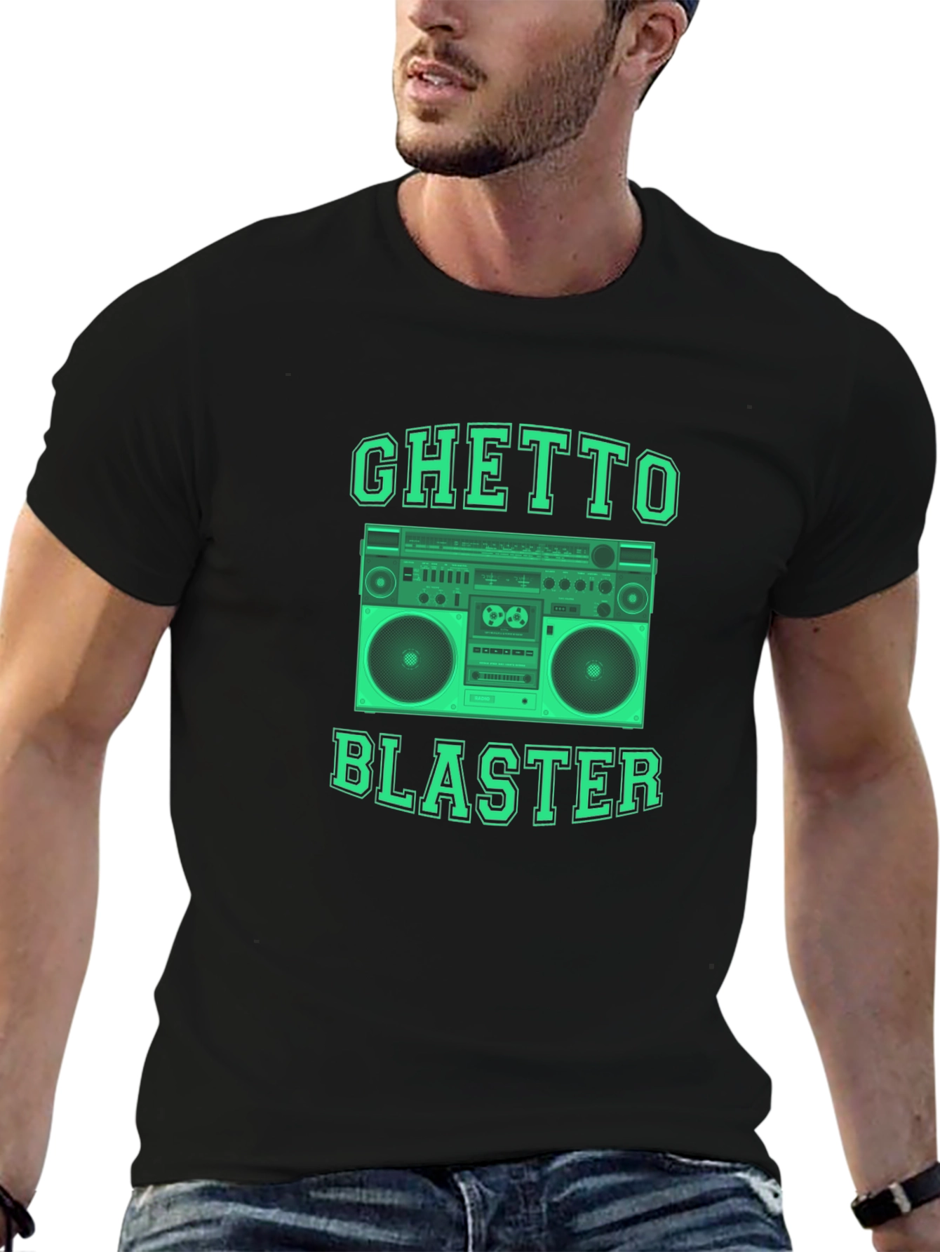 Ghetto Blaster Boombox Graphic T-Shirt