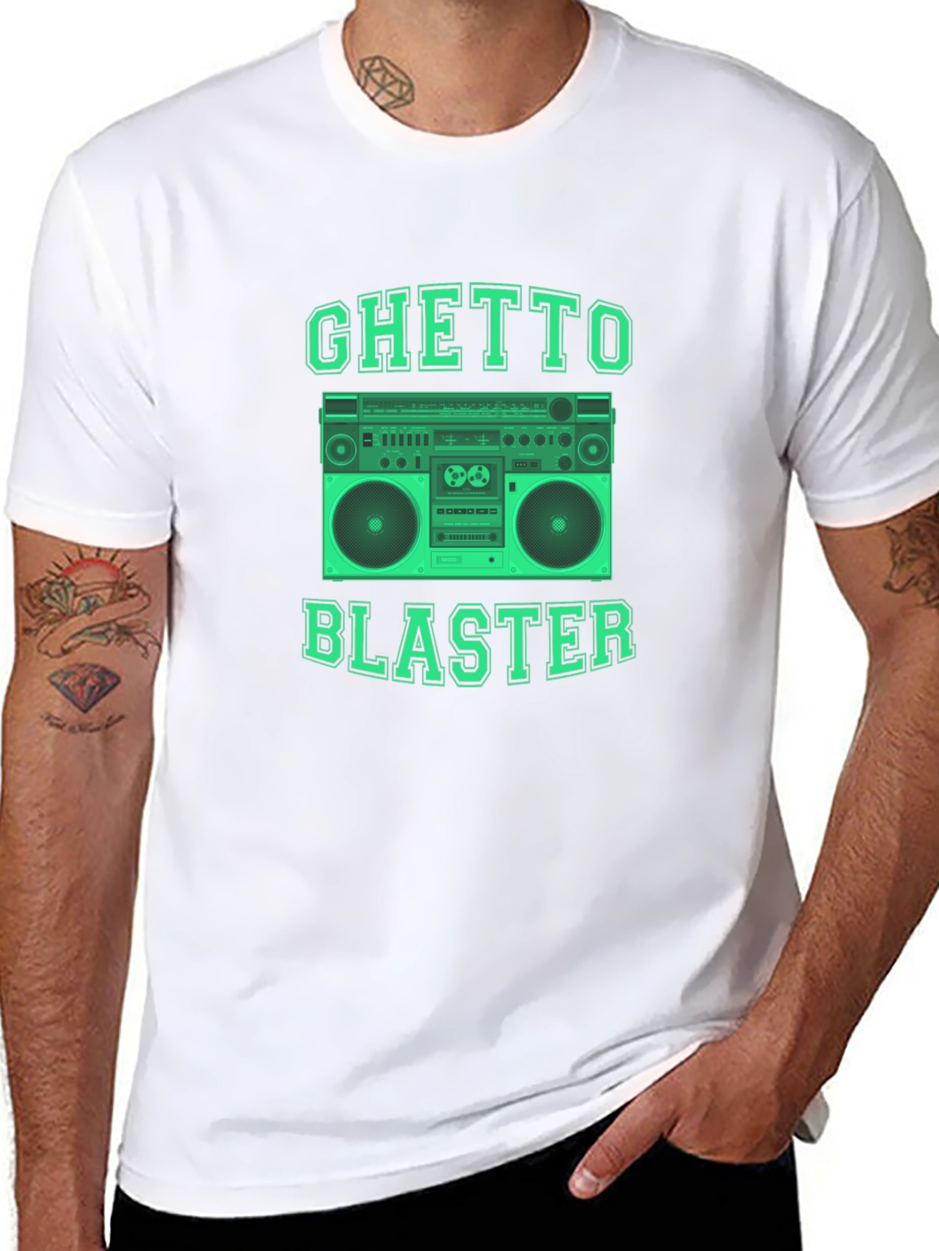 Ghetto Blaster Boombox Graphic T-Shirt