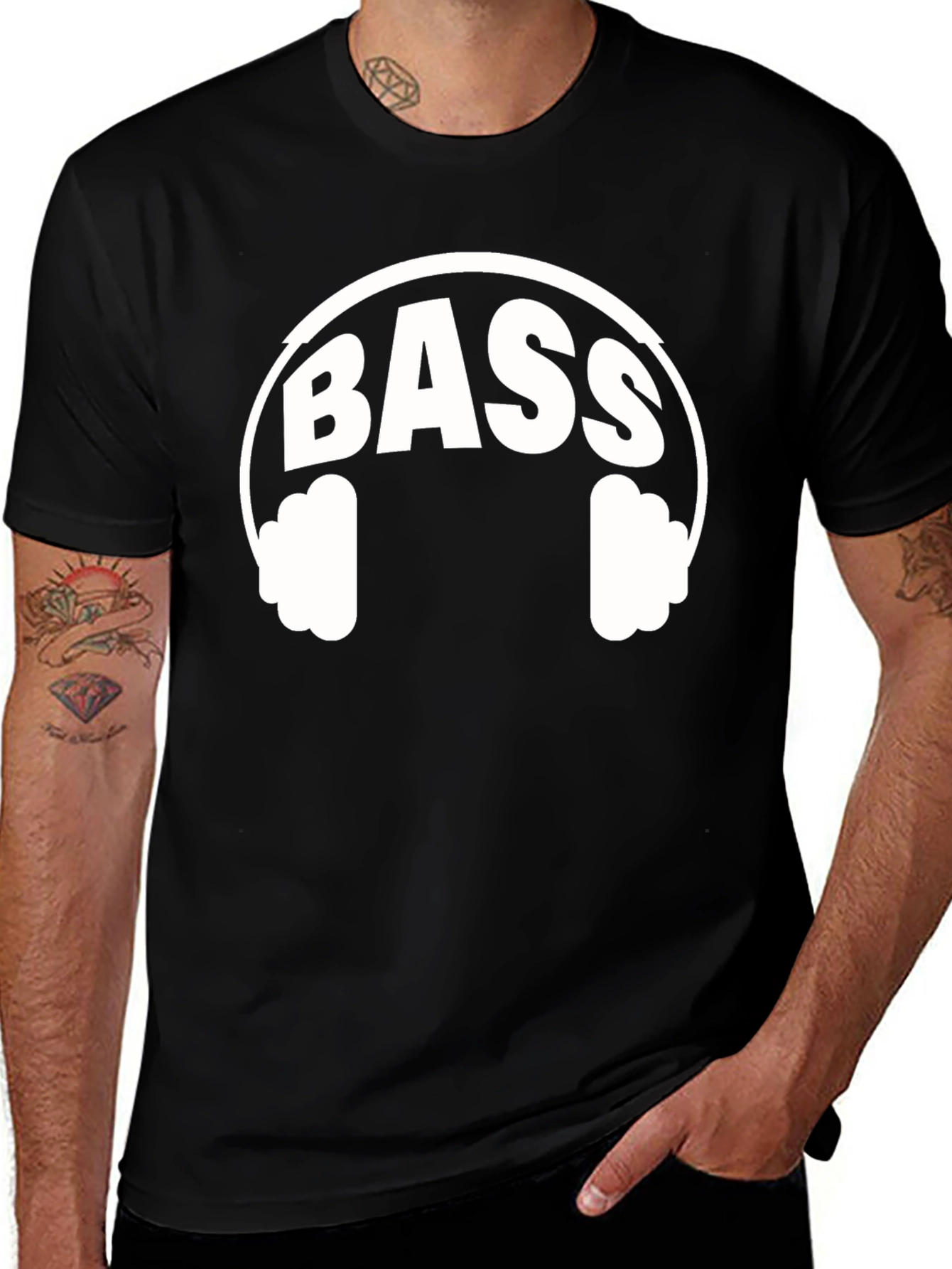 BASS Headphone Graphic Tee - Music Lover Shirt