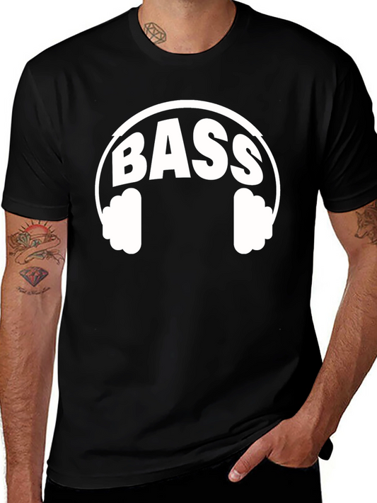 BASS Headphone Graphic Tee - Music Lover Shirt