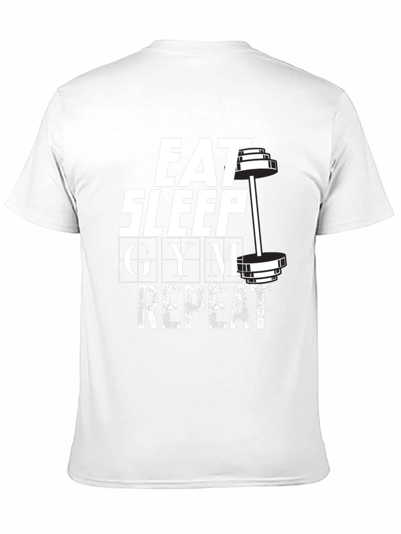 Eat Sleep Gym Repeat Graphic T-Shirt - Black