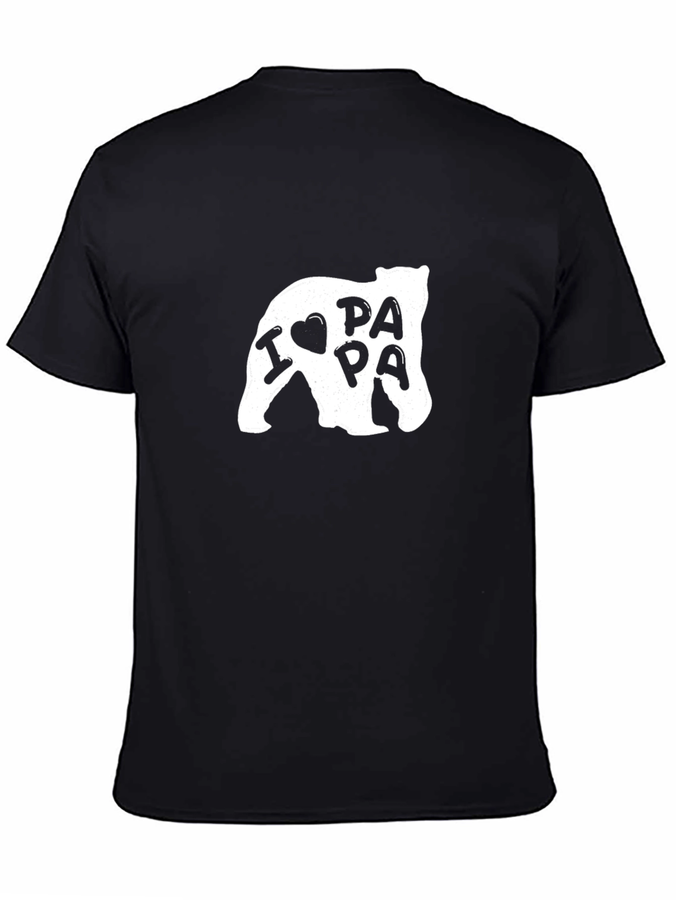 I Heart Papa Bear Graphic Tee - Black