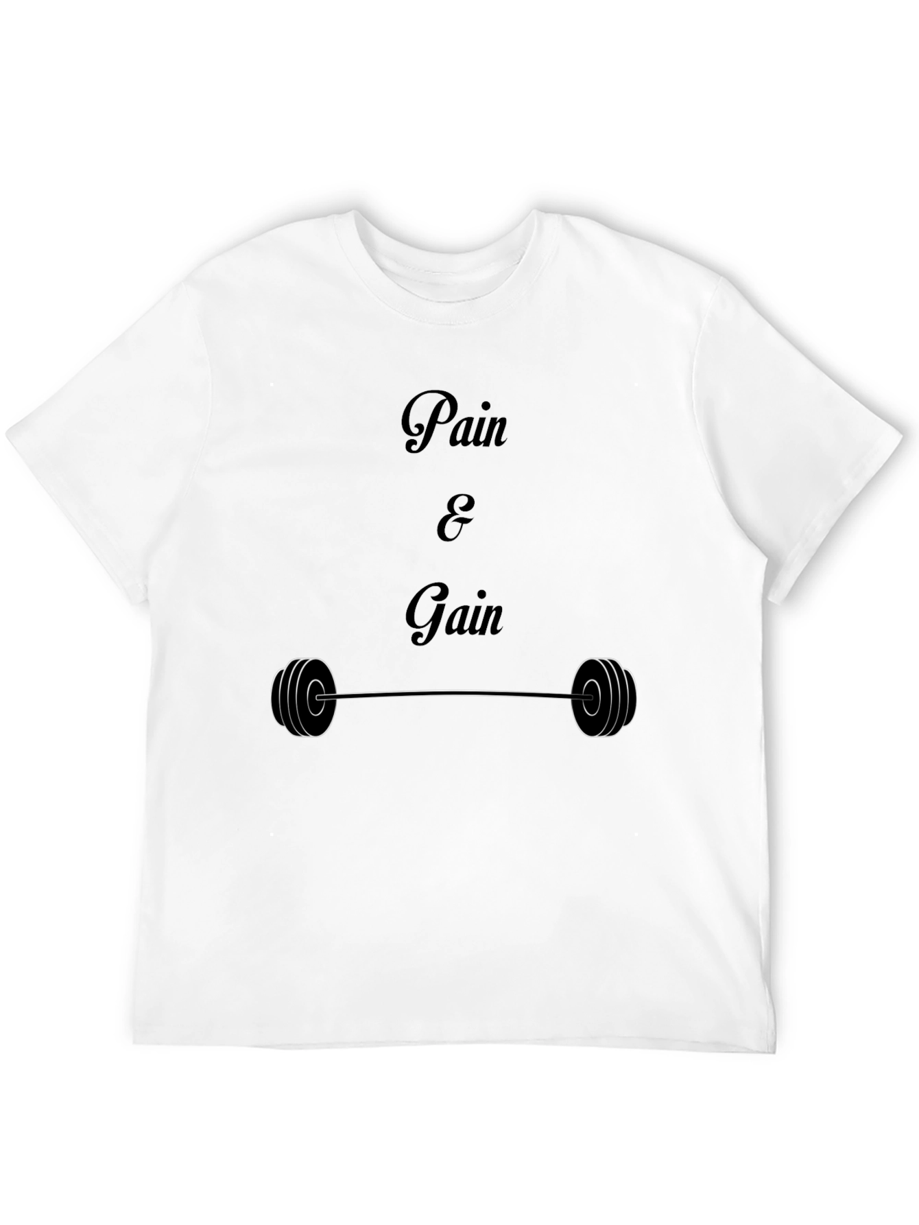 Pain & Gain Black T-Shirt - Workout Motivation