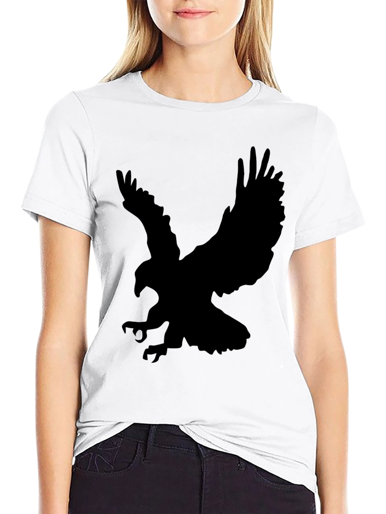 Black Eagle Silhouette Graphic T-Shirt