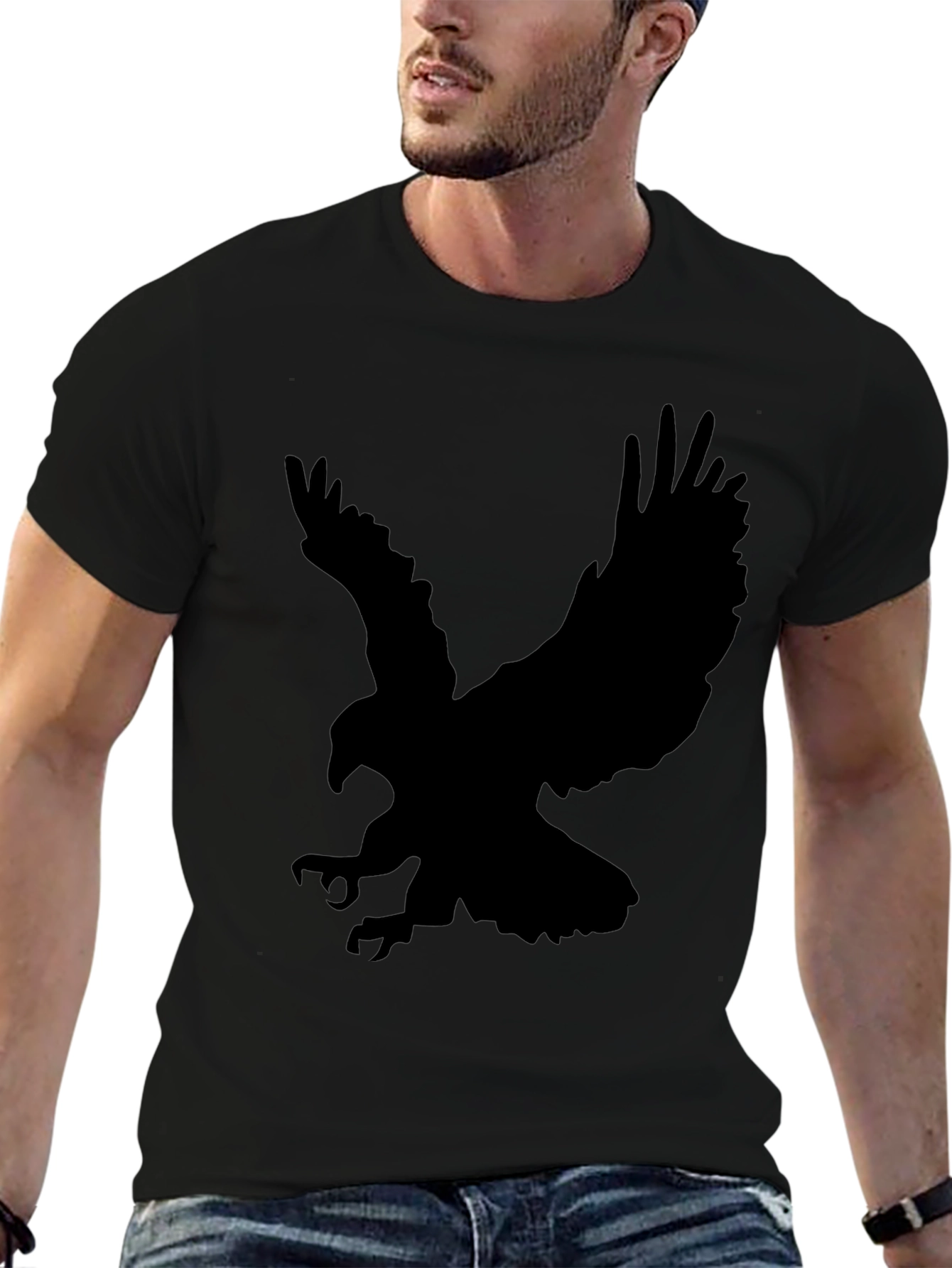 Black Eagle Silhouette Graphic T-Shirt