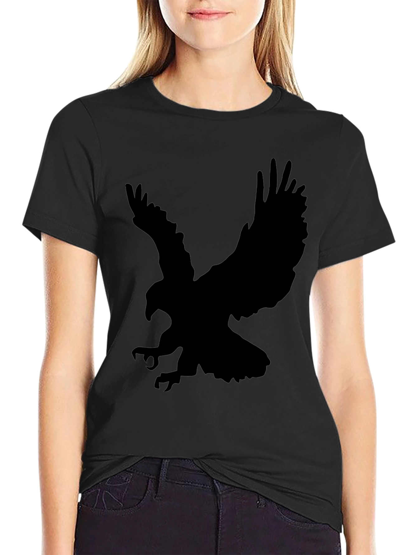 Black Eagle Silhouette Graphic T-Shirt