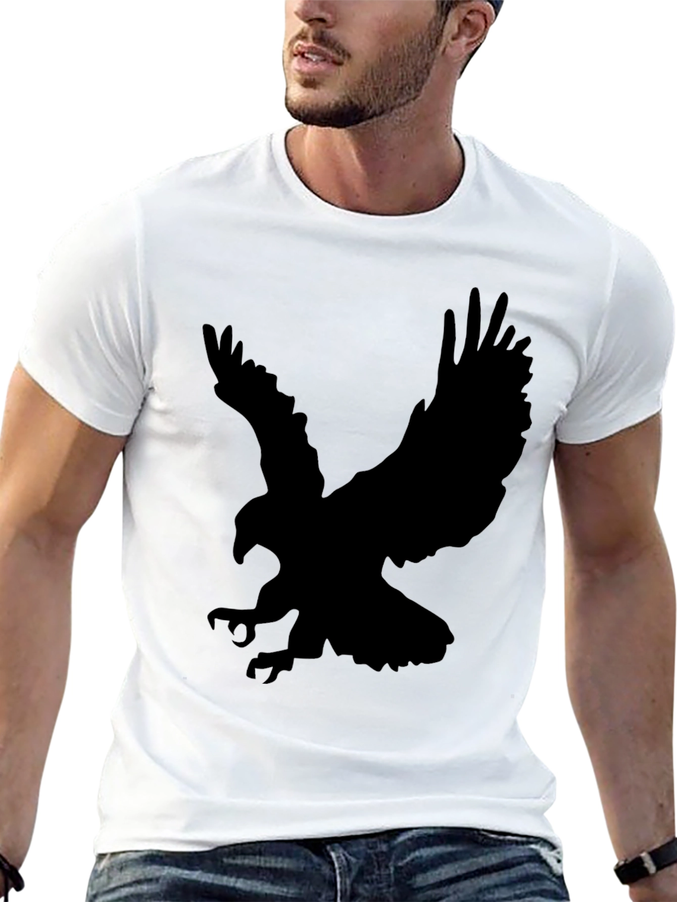 Black Eagle Silhouette Graphic T-Shirt