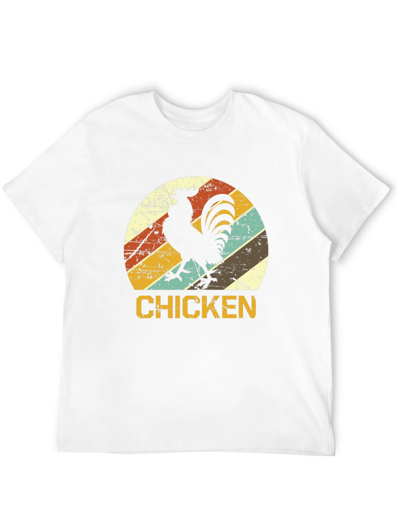 Retro Chicken Graphic T-Shirt - Black