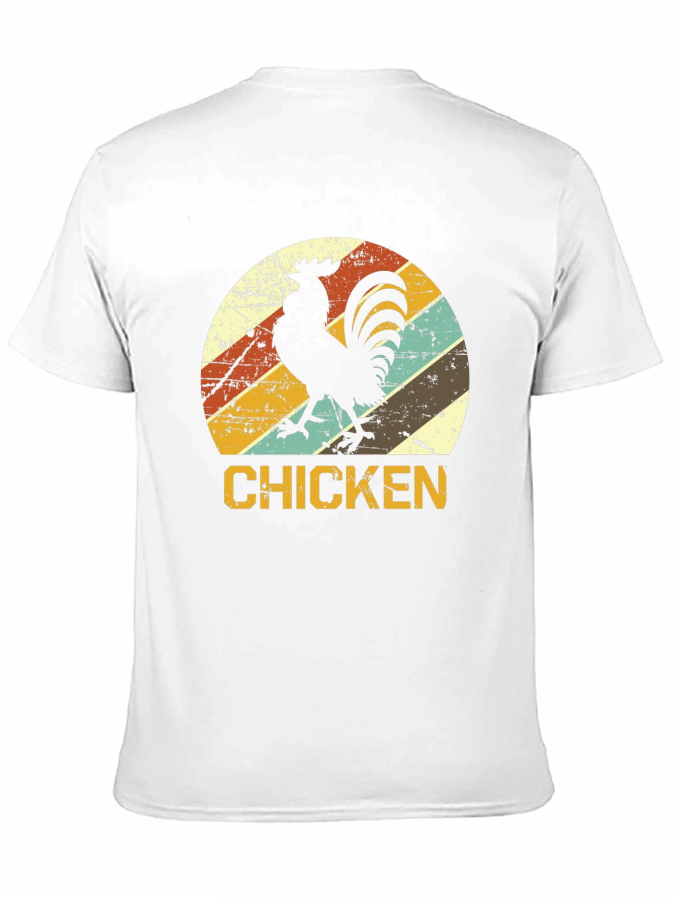Retro Chicken Graphic T-Shirt - Black