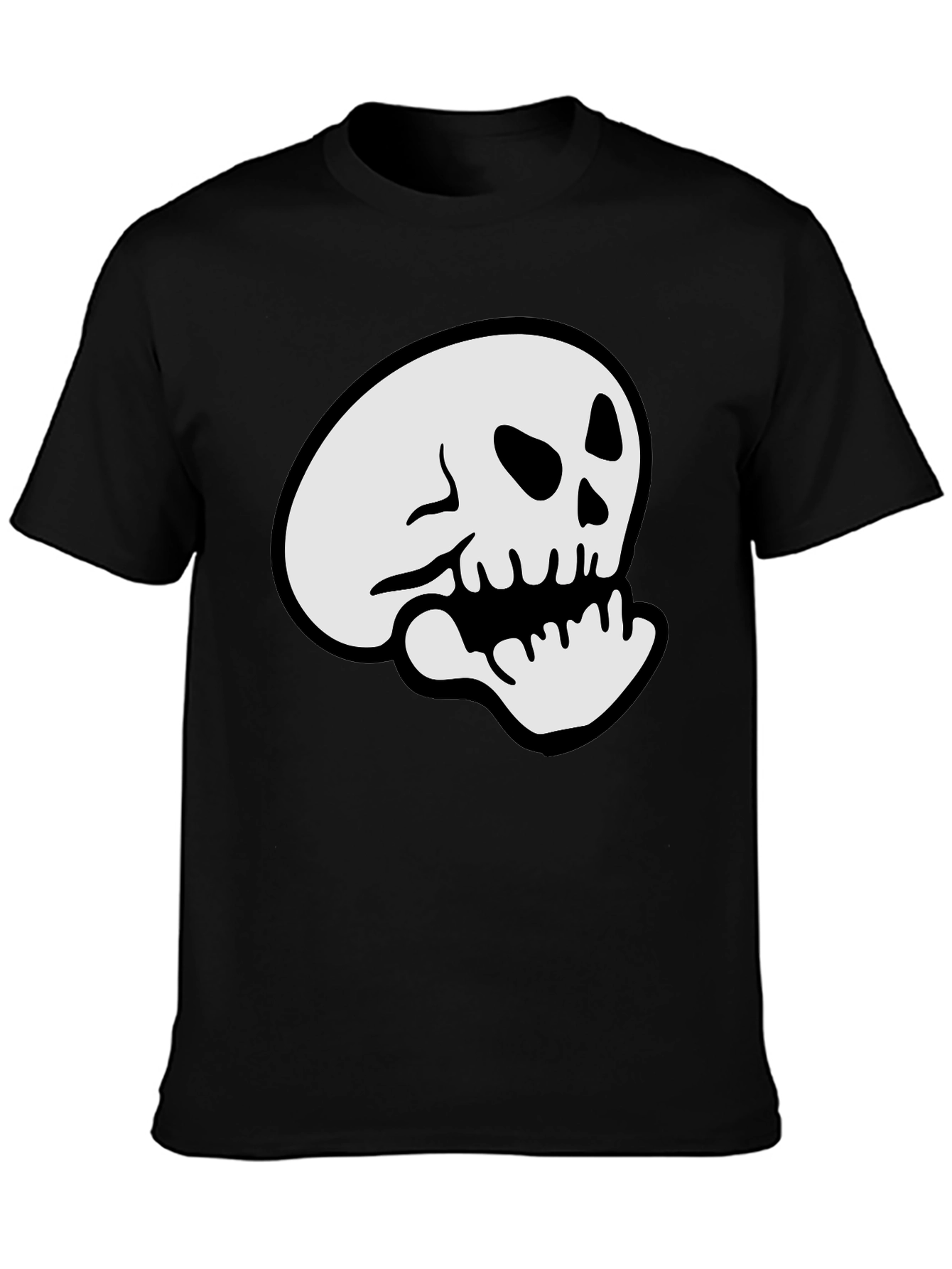 Skull Graphic Black T-Shirt - Casual Comfort