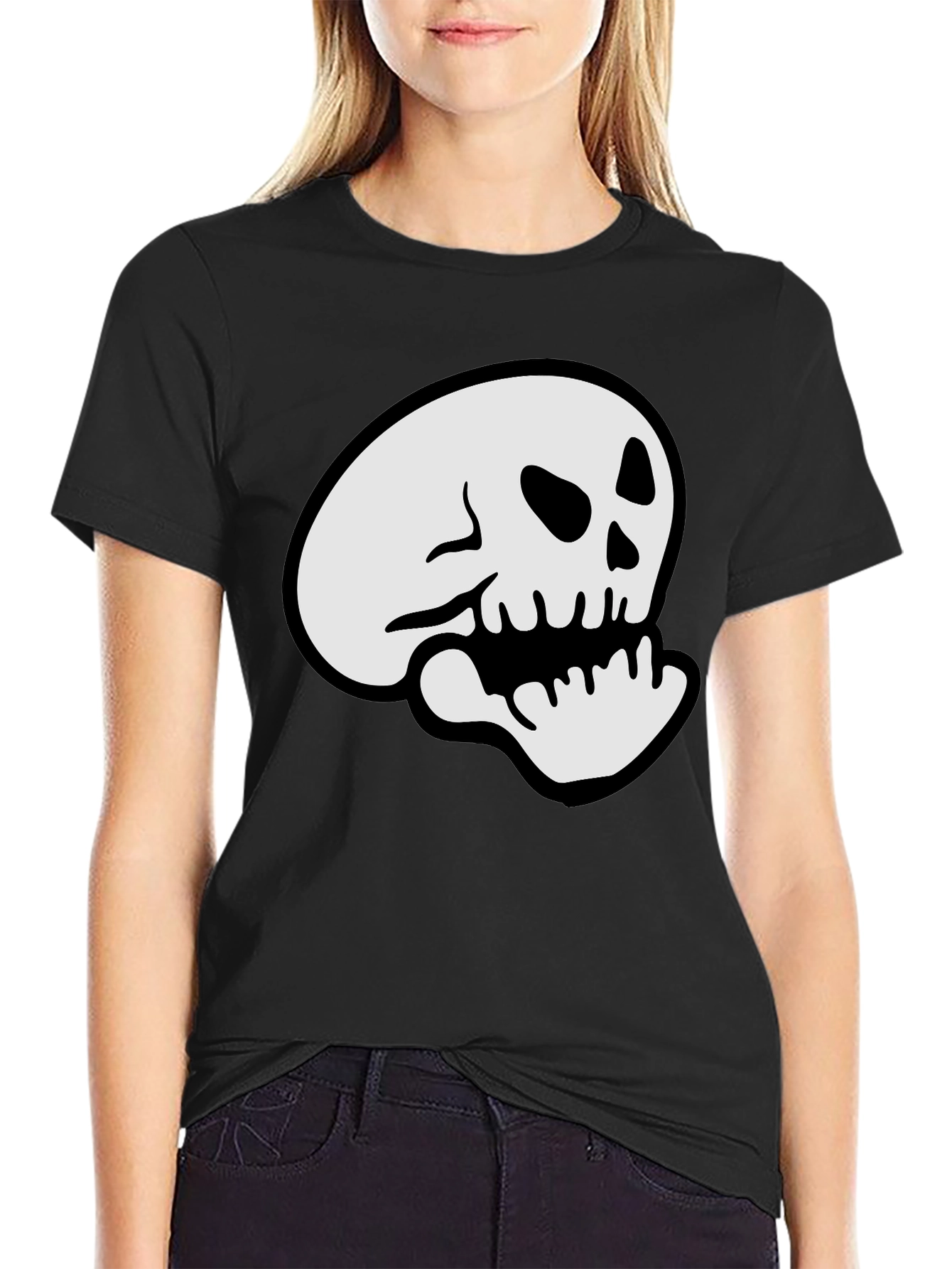 Skull Graphic Black T-Shirt - Casual Comfort