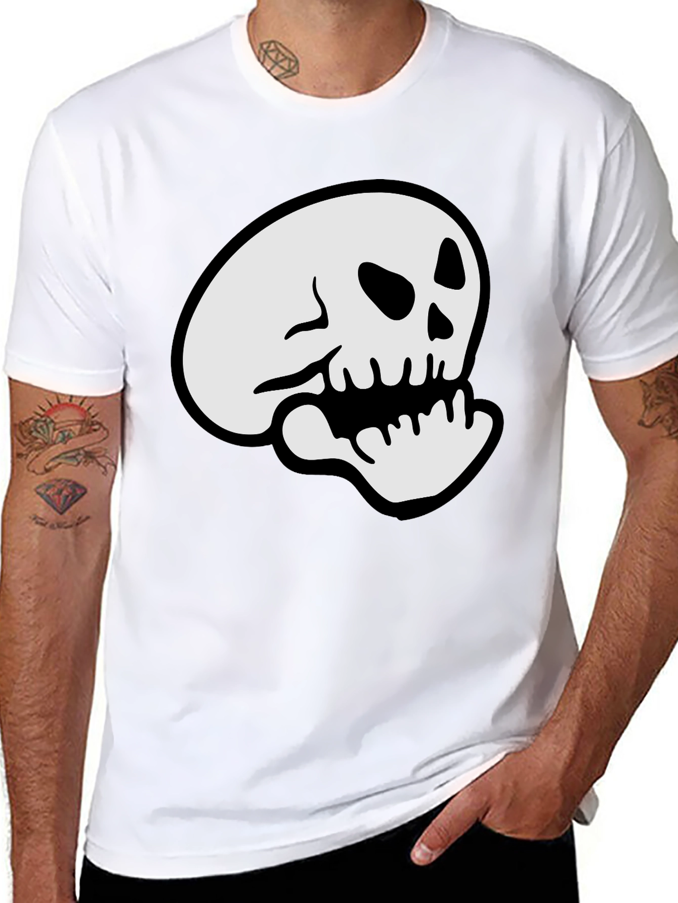 Skull Graphic Black T-Shirt - Casual Comfort