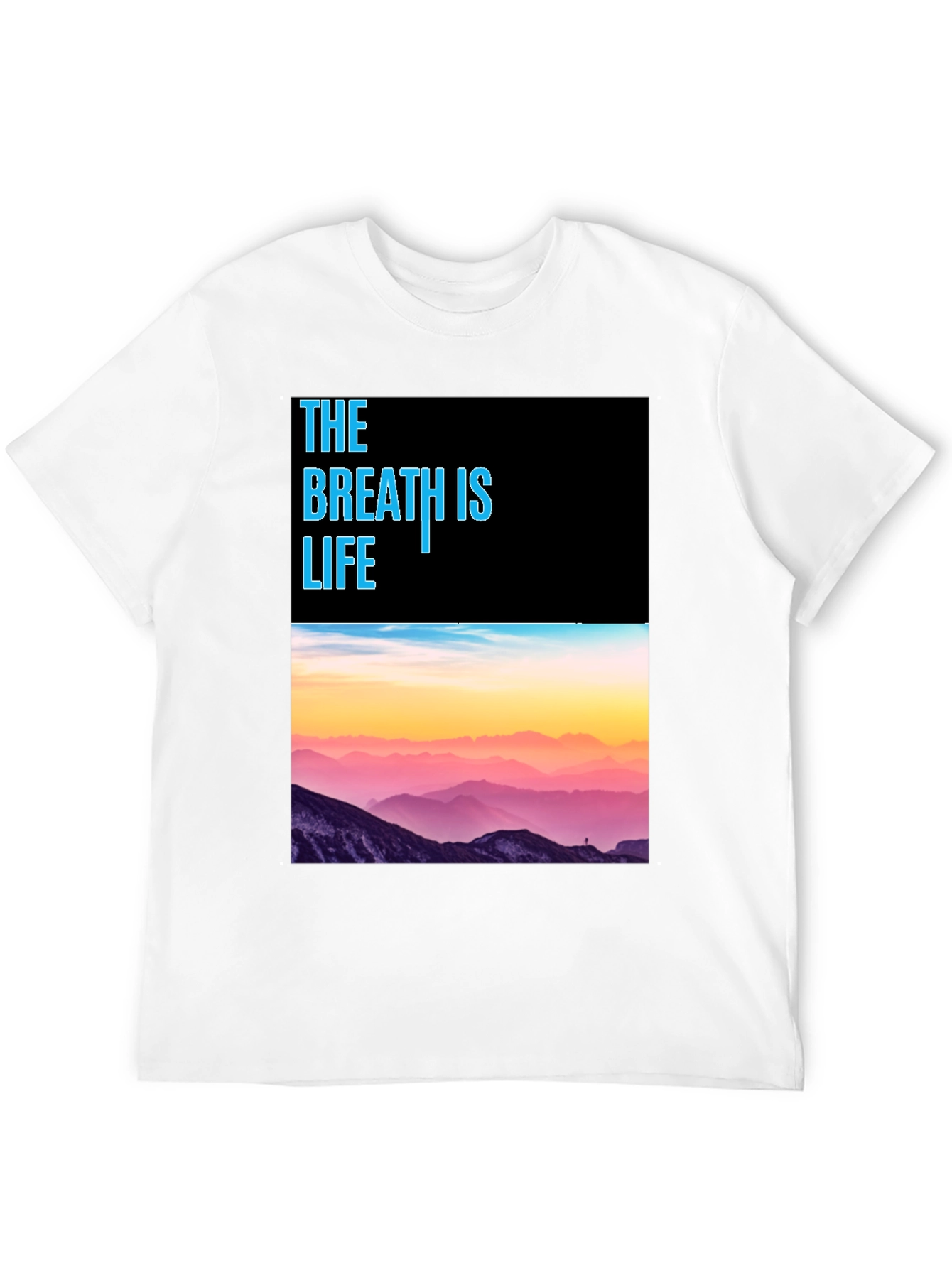 Breath is Life Graphic Tee - Mountain Scene