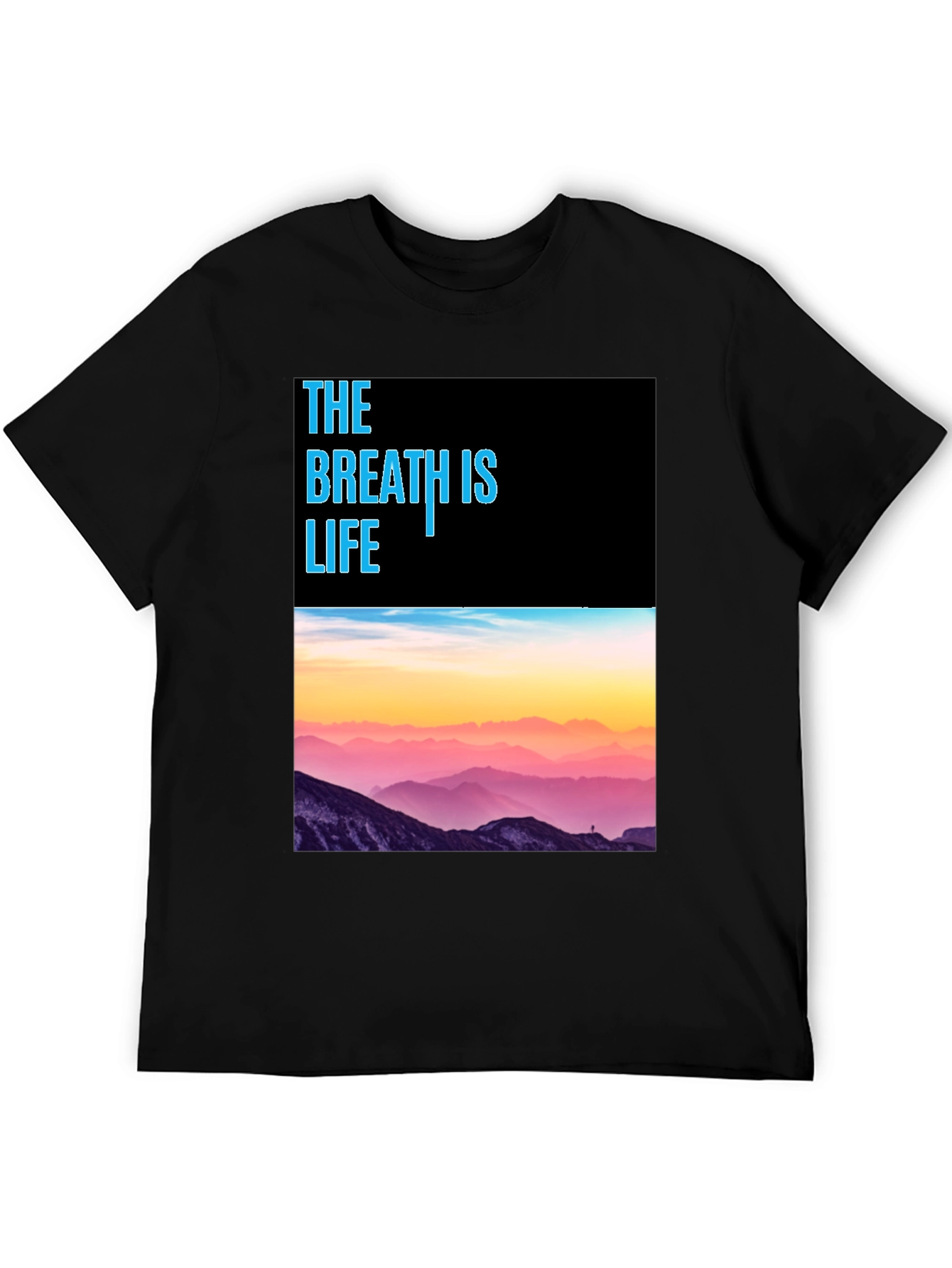 Breath is Life Graphic Tee - Mountain Scene