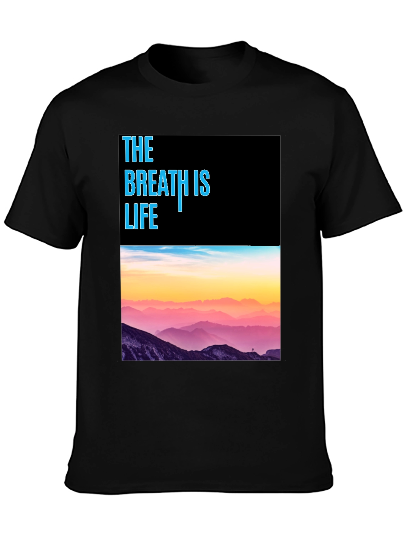 Breath is Life Graphic Tee - Mountain Scene