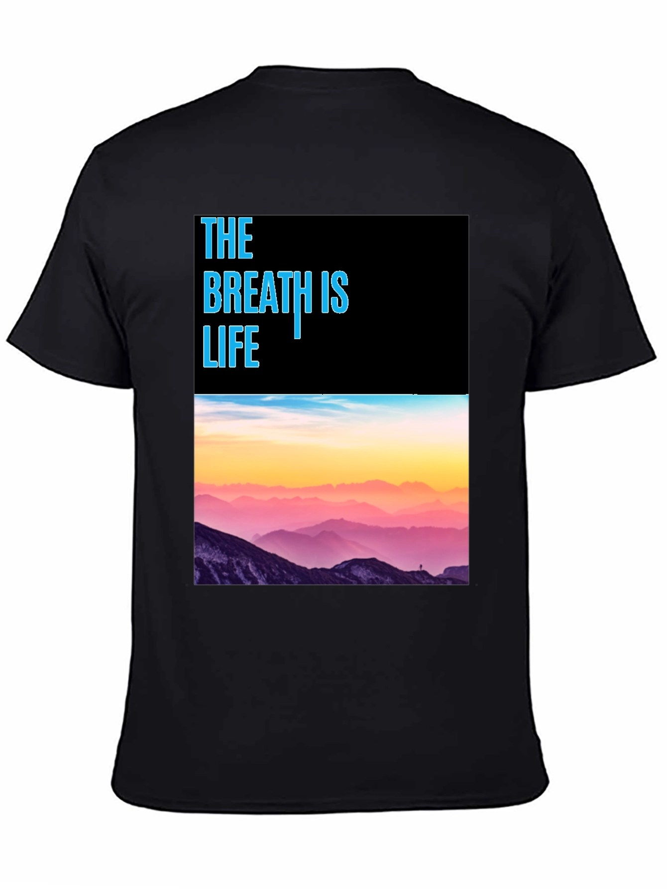 Breath is Life Graphic Tee - Mountain Scene