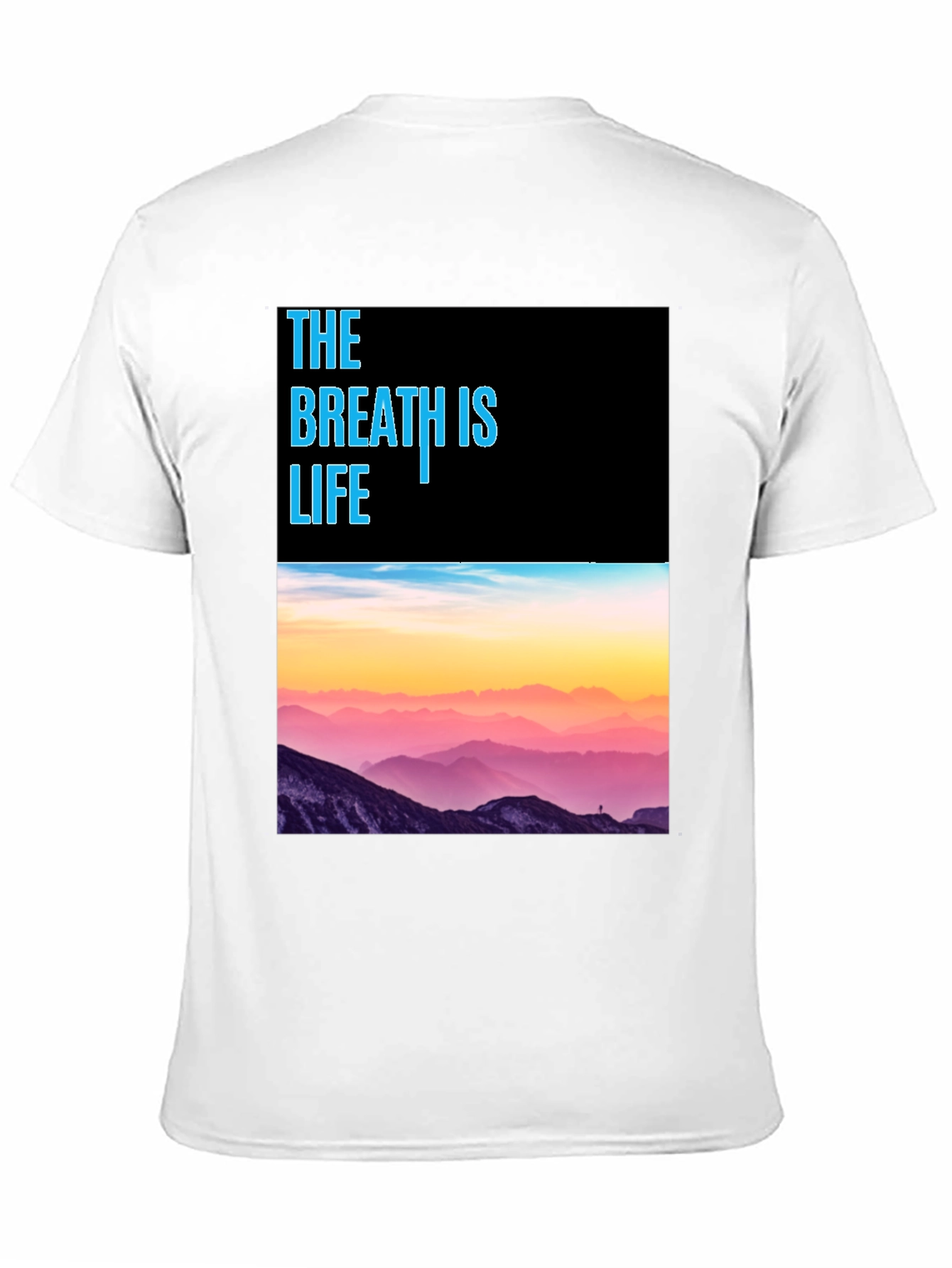 Breath is Life Graphic Tee - Mountain Scene