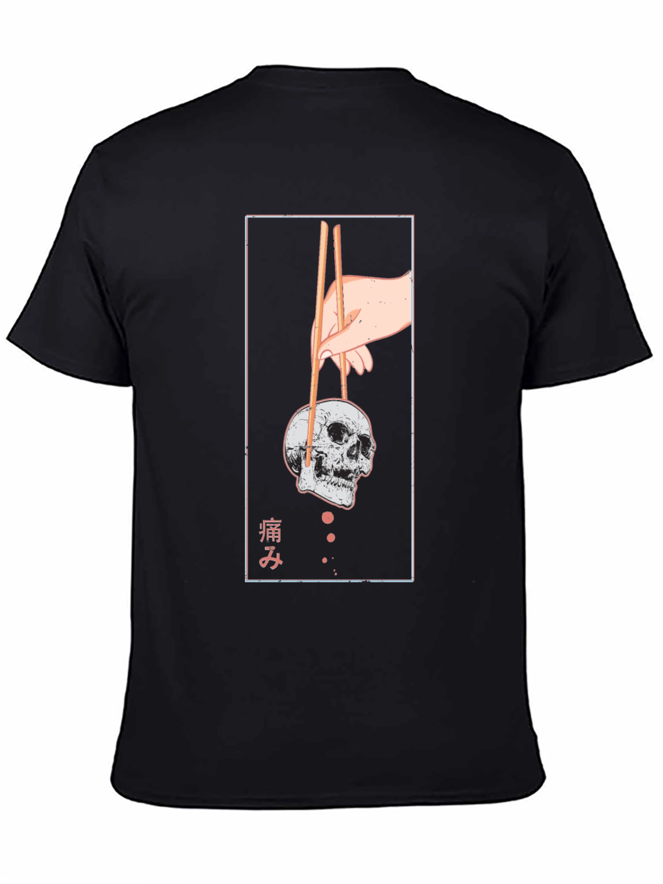 Skull Chopsticks Graphic T-Shirt