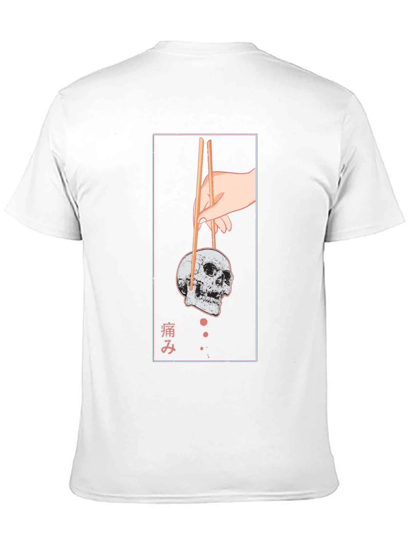 Skull Chopsticks Graphic T-Shirt