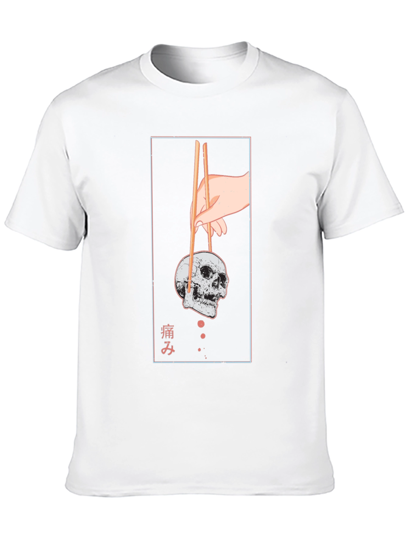 Skull Chopsticks Graphic T-Shirt