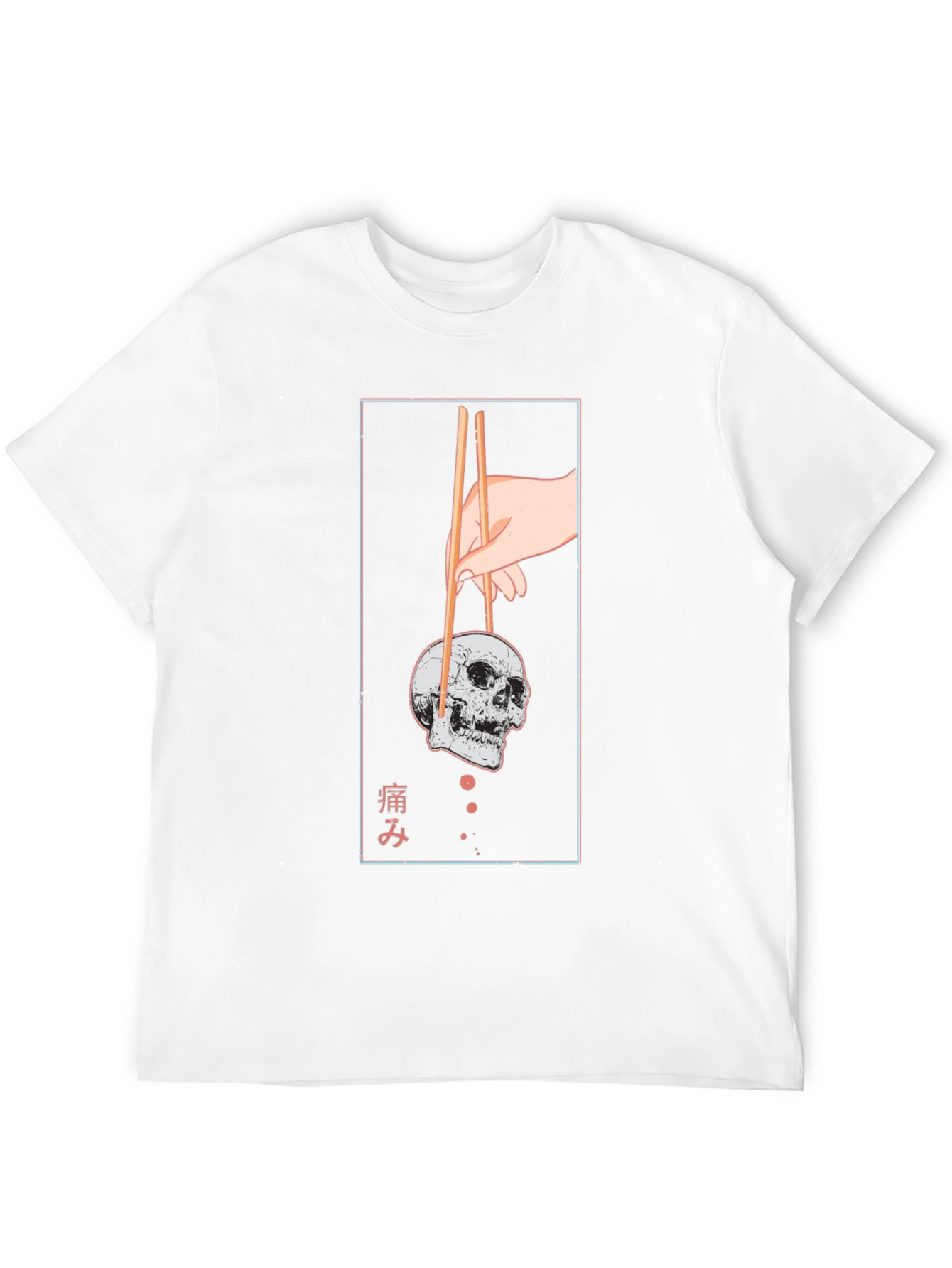 Skull Chopsticks Graphic T-Shirt