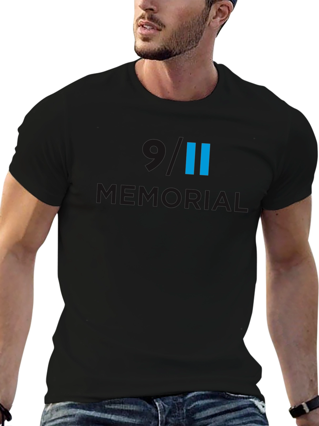 Black T-Shirt with Pause Symbol