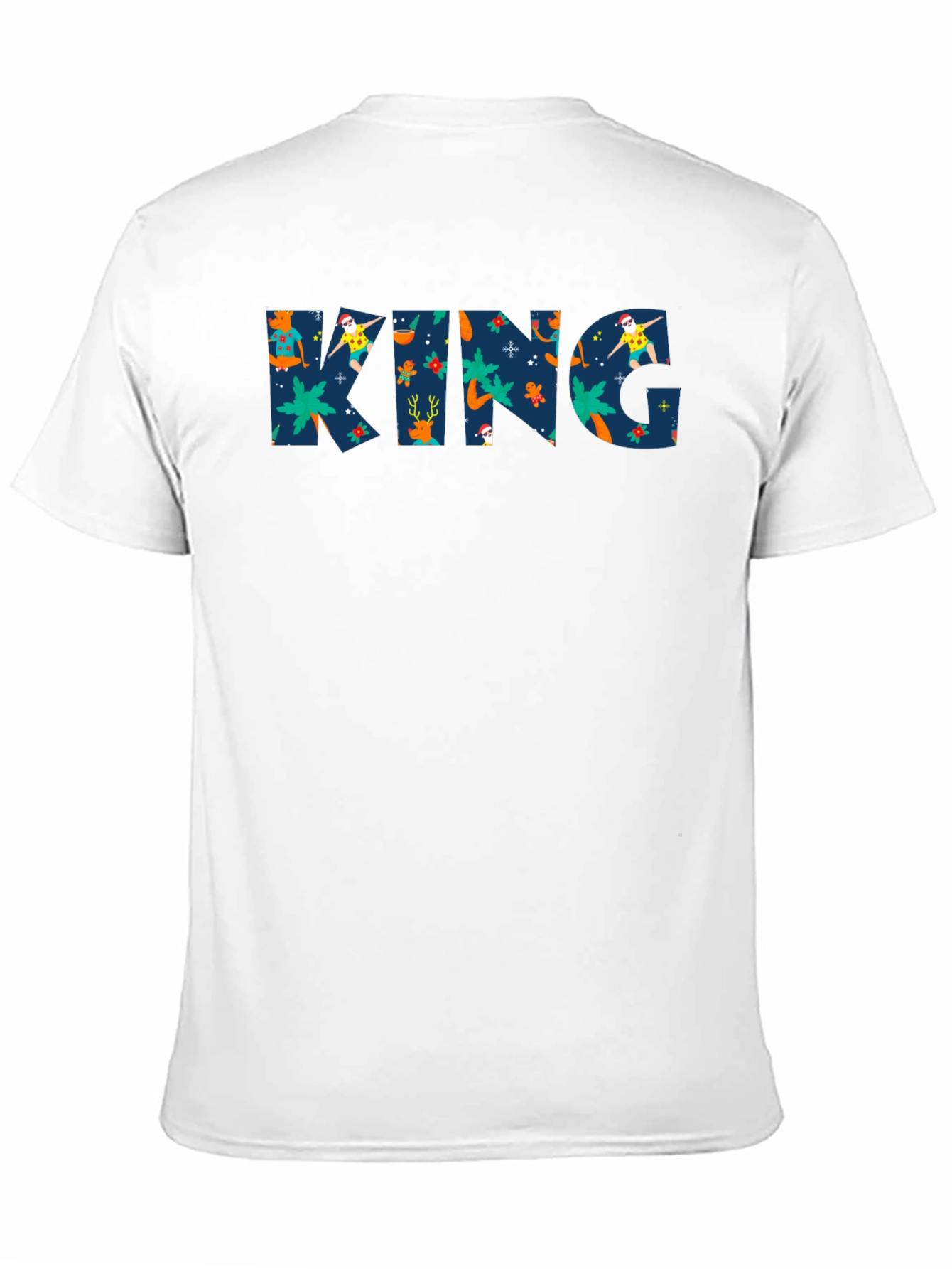 KING Christmas Pattern Tee - Holiday Style