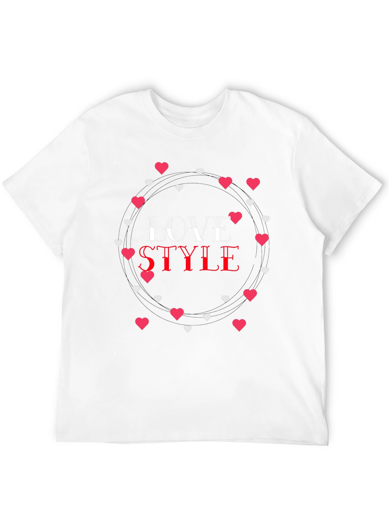 Love Style Graphic Print Black T-Shirt