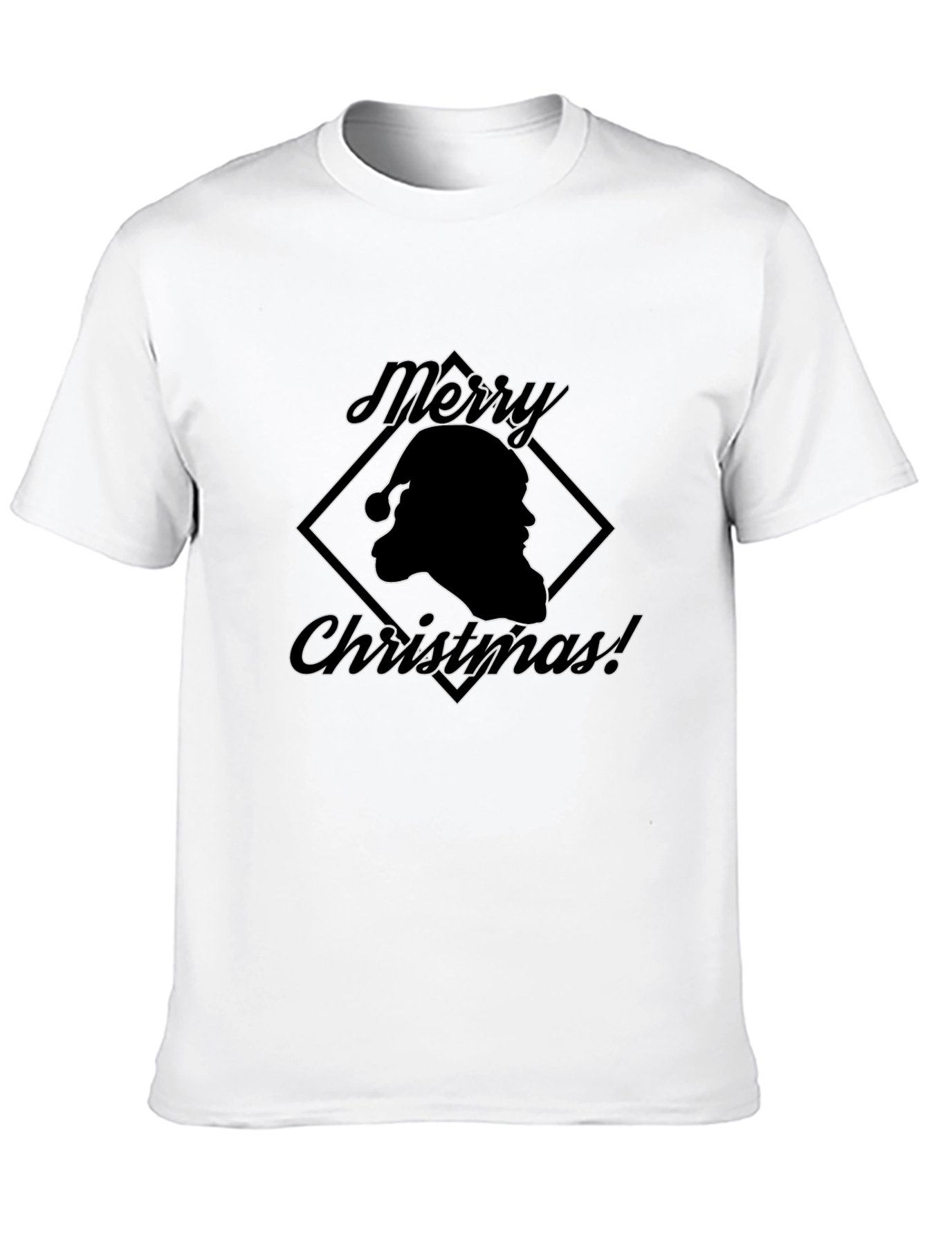 Merry Christmas Santa T-Shirt - Black Holiday Tee