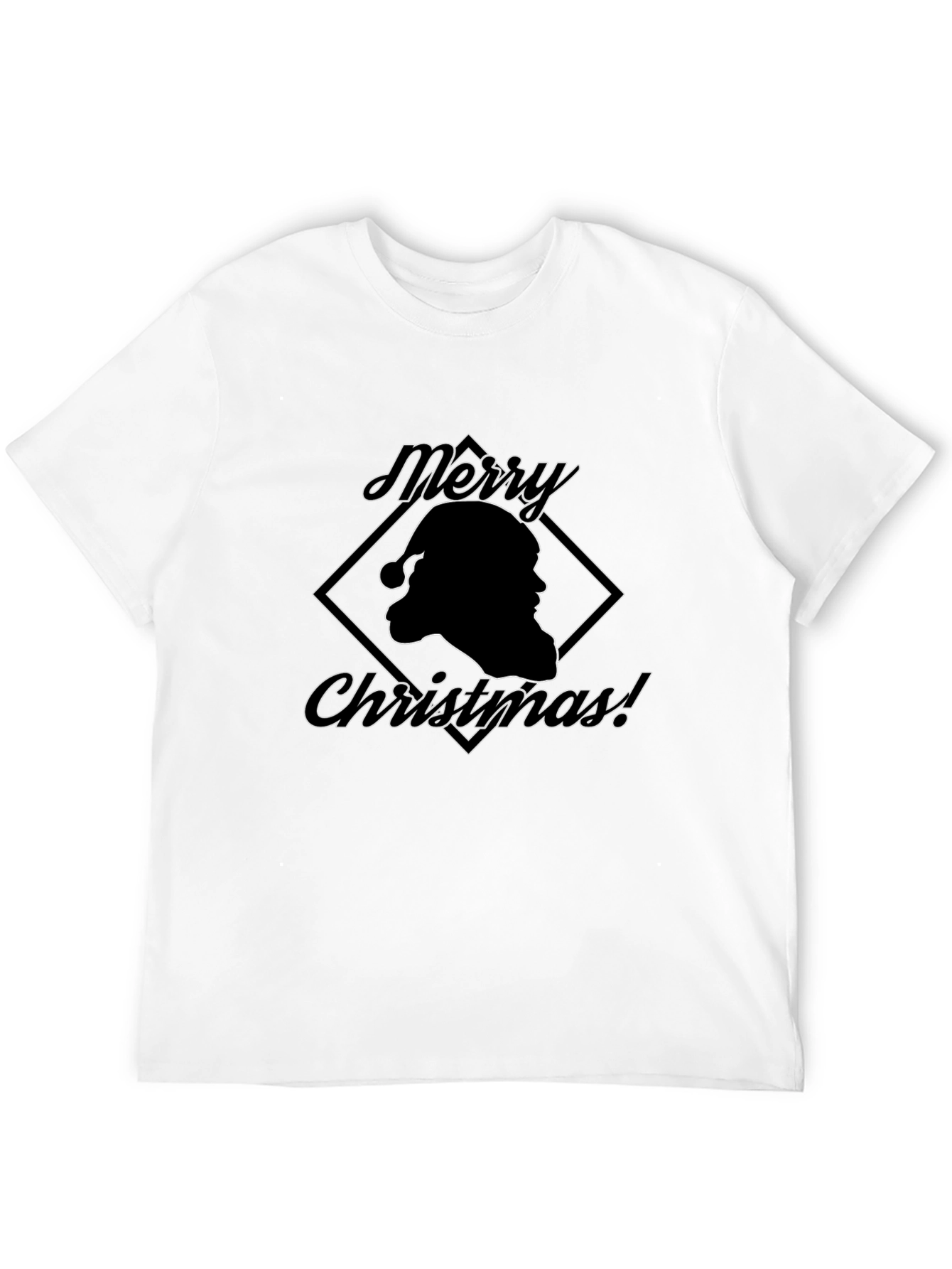 Merry Christmas Santa T-Shirt - Black Holiday Tee