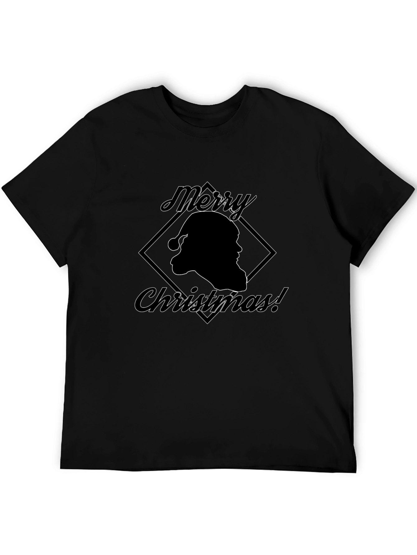 Merry Christmas Santa T-Shirt - Black Holiday Tee