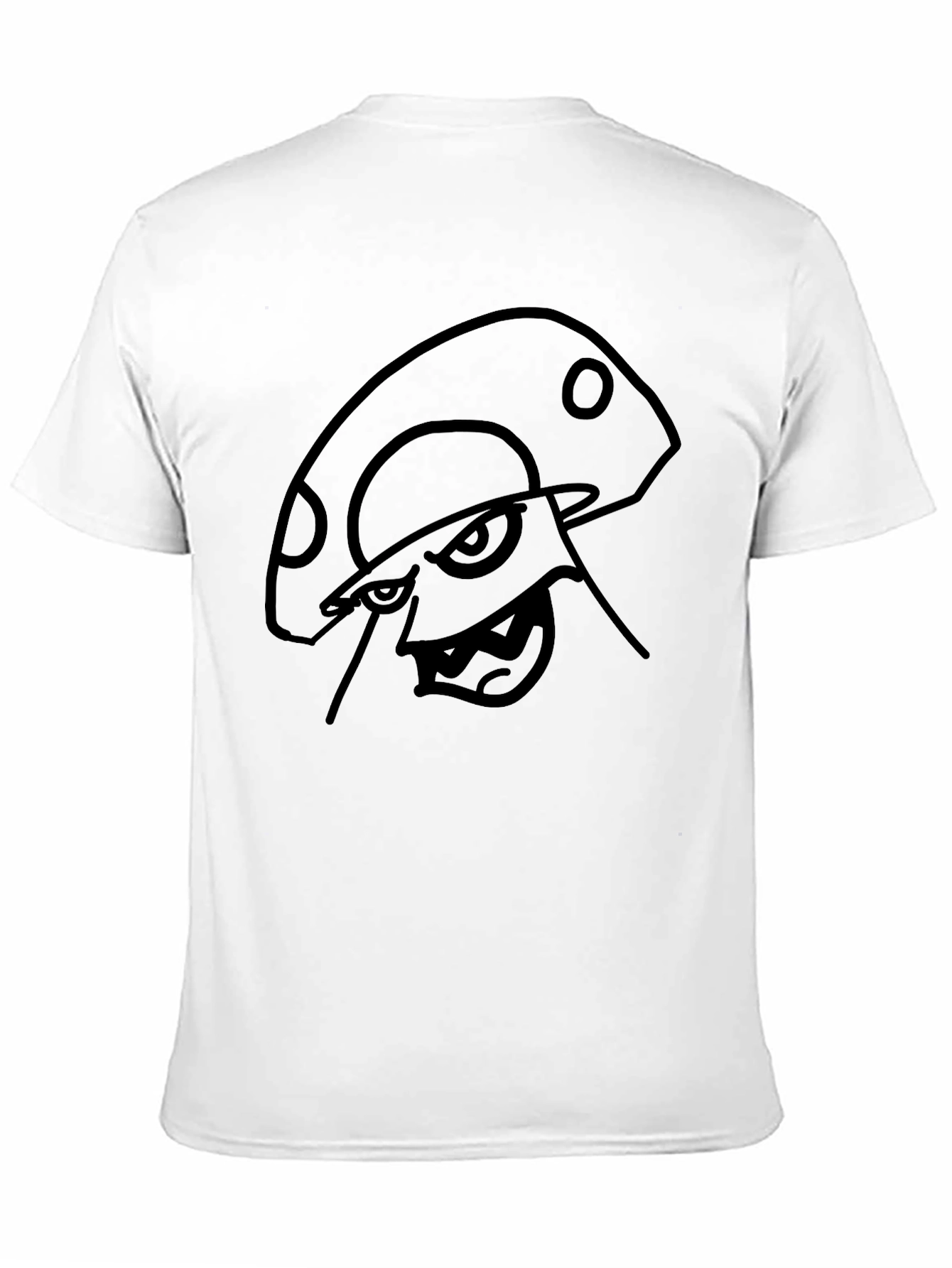 Mens Black T-Shirt with Mushroom Graphic