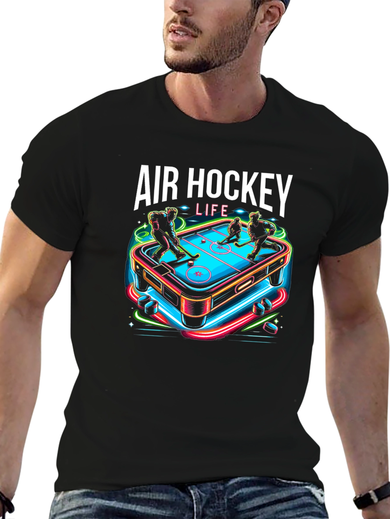 Air Hockey Life Graphic T-Shirt