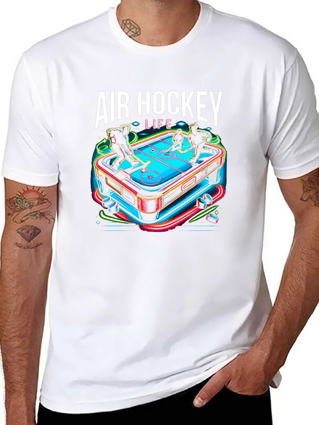 Air Hockey Life Graphic T-Shirt
