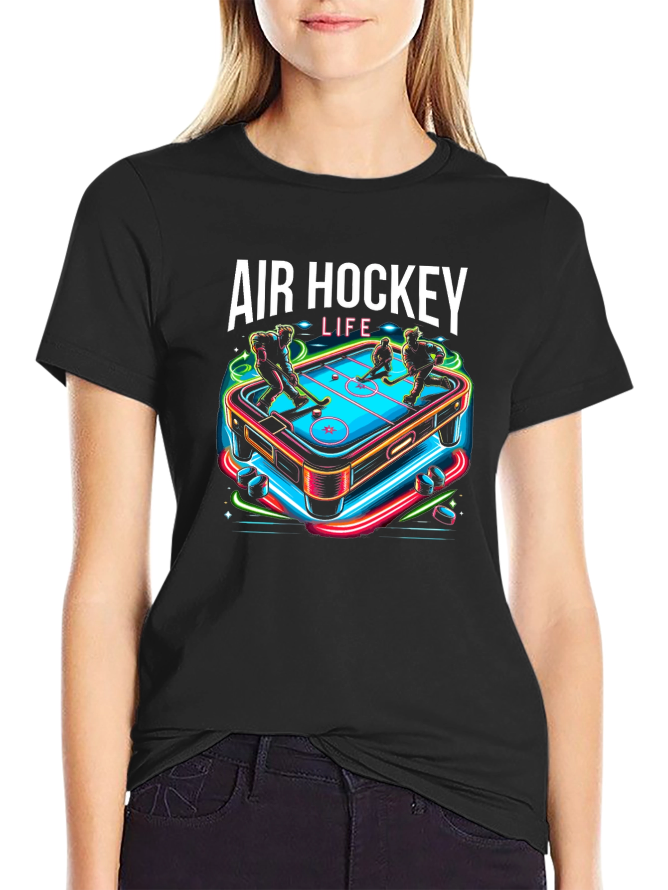 Air Hockey Life Graphic T-Shirt
