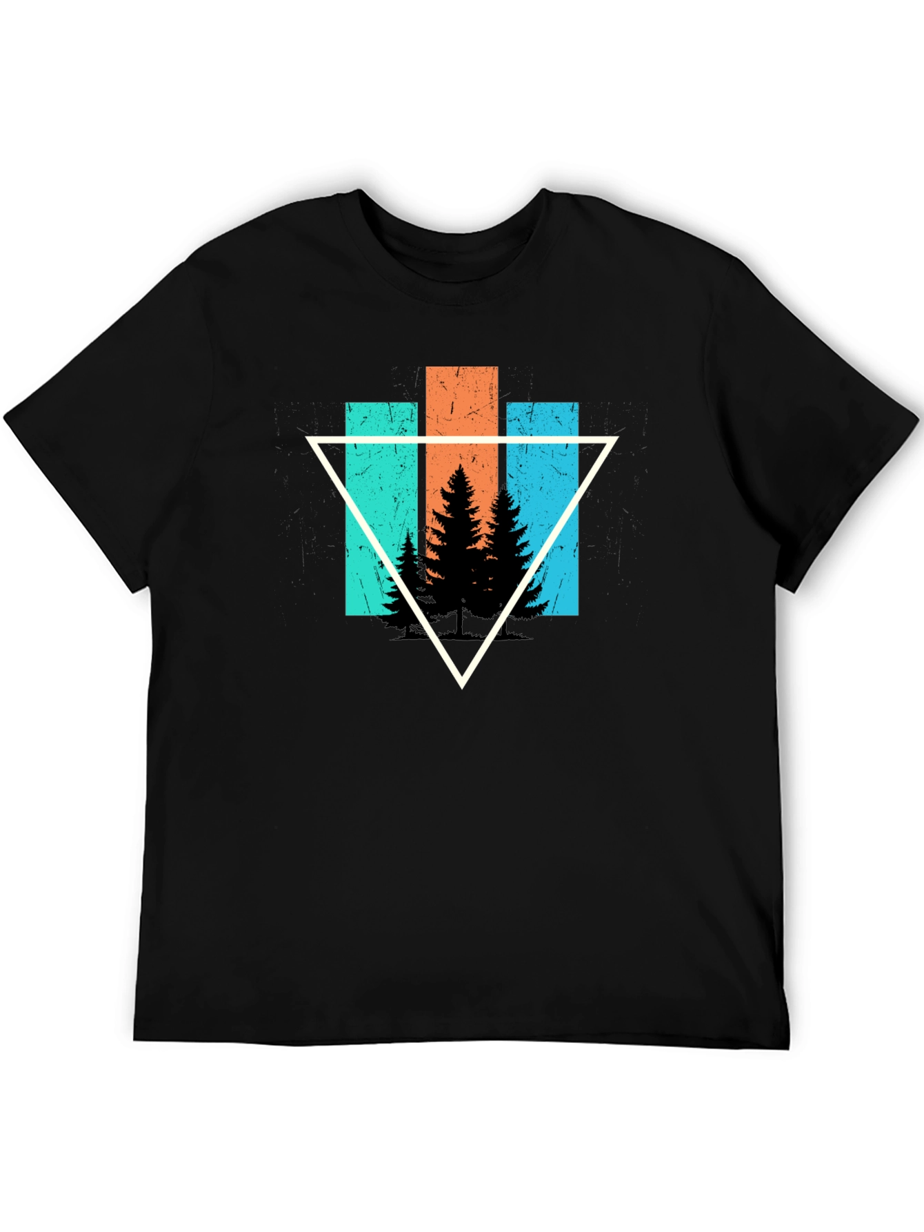 Nature Triangle Graphic Tee - Black