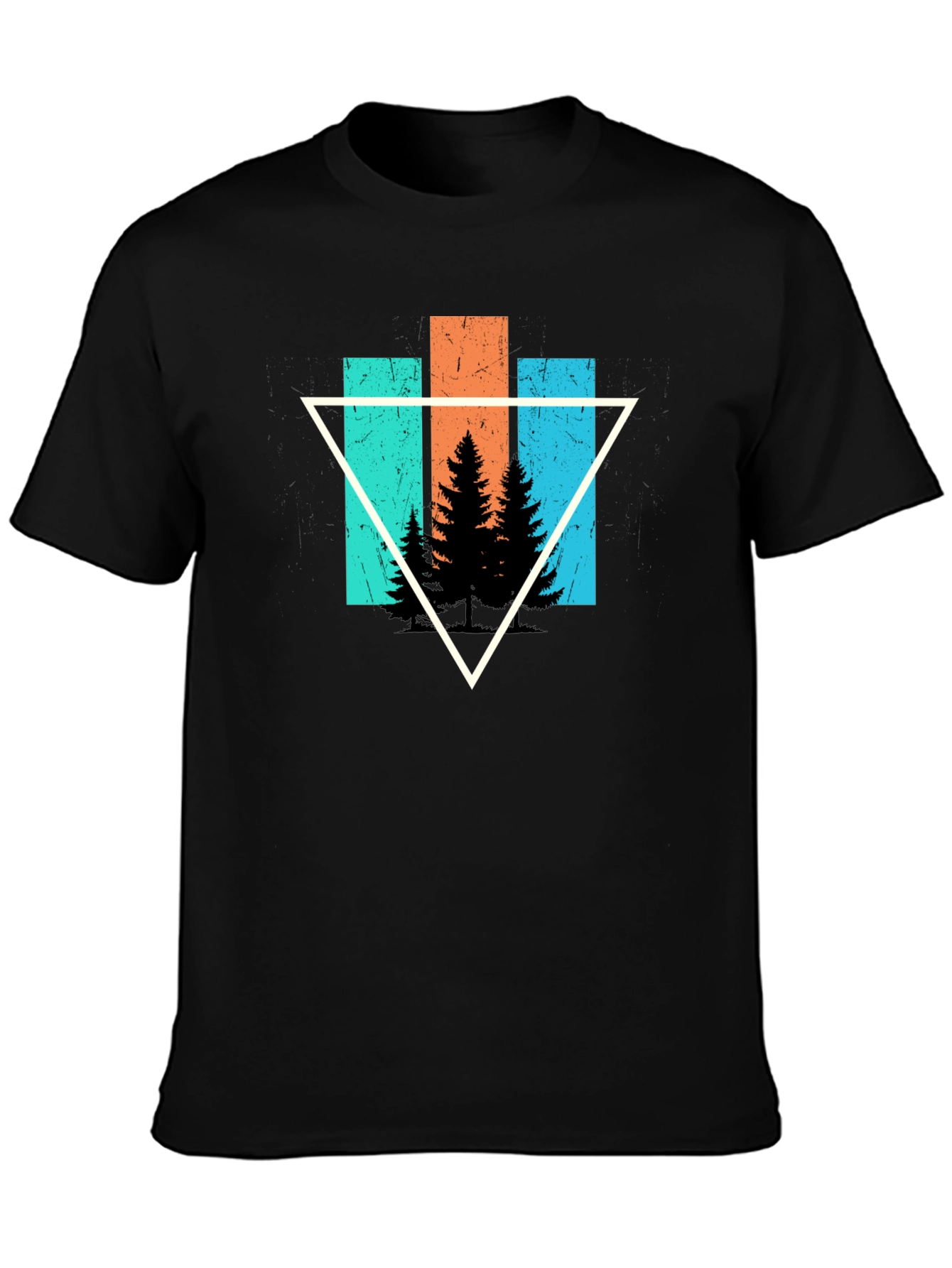 Nature Triangle Graphic Tee - Black