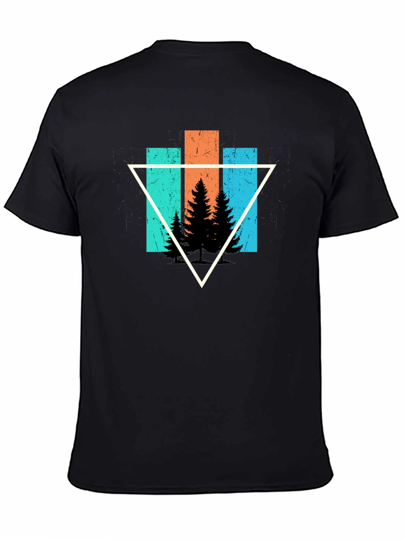 Nature Triangle Graphic Tee - Black