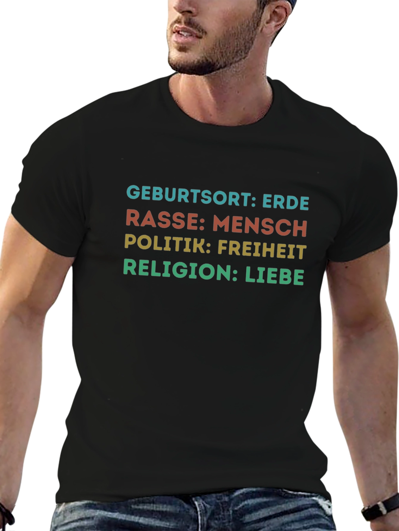 Birthplace Earth Human Race Freedom Love T-Shirt