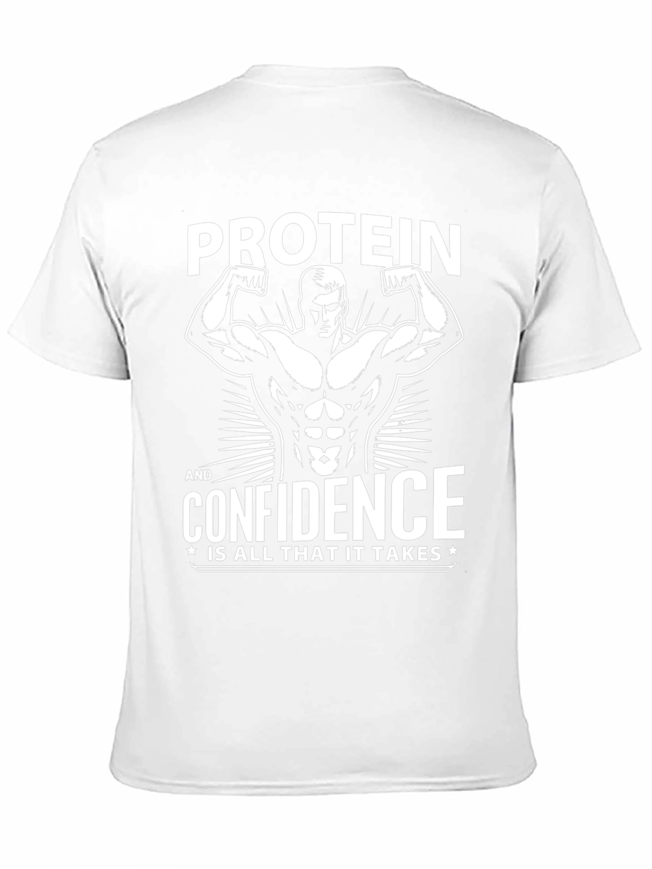 Protein & Confidence Graphic T-Shirt - Black