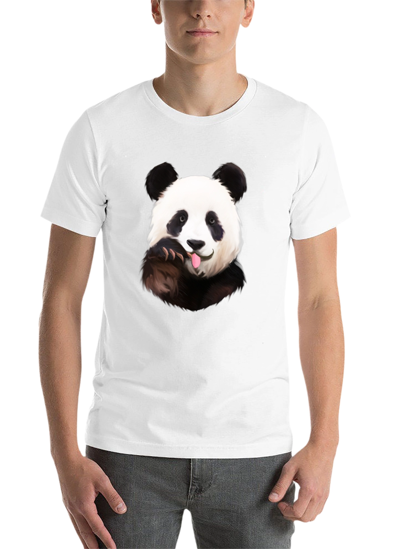 Funny Panda Black T-Shirt