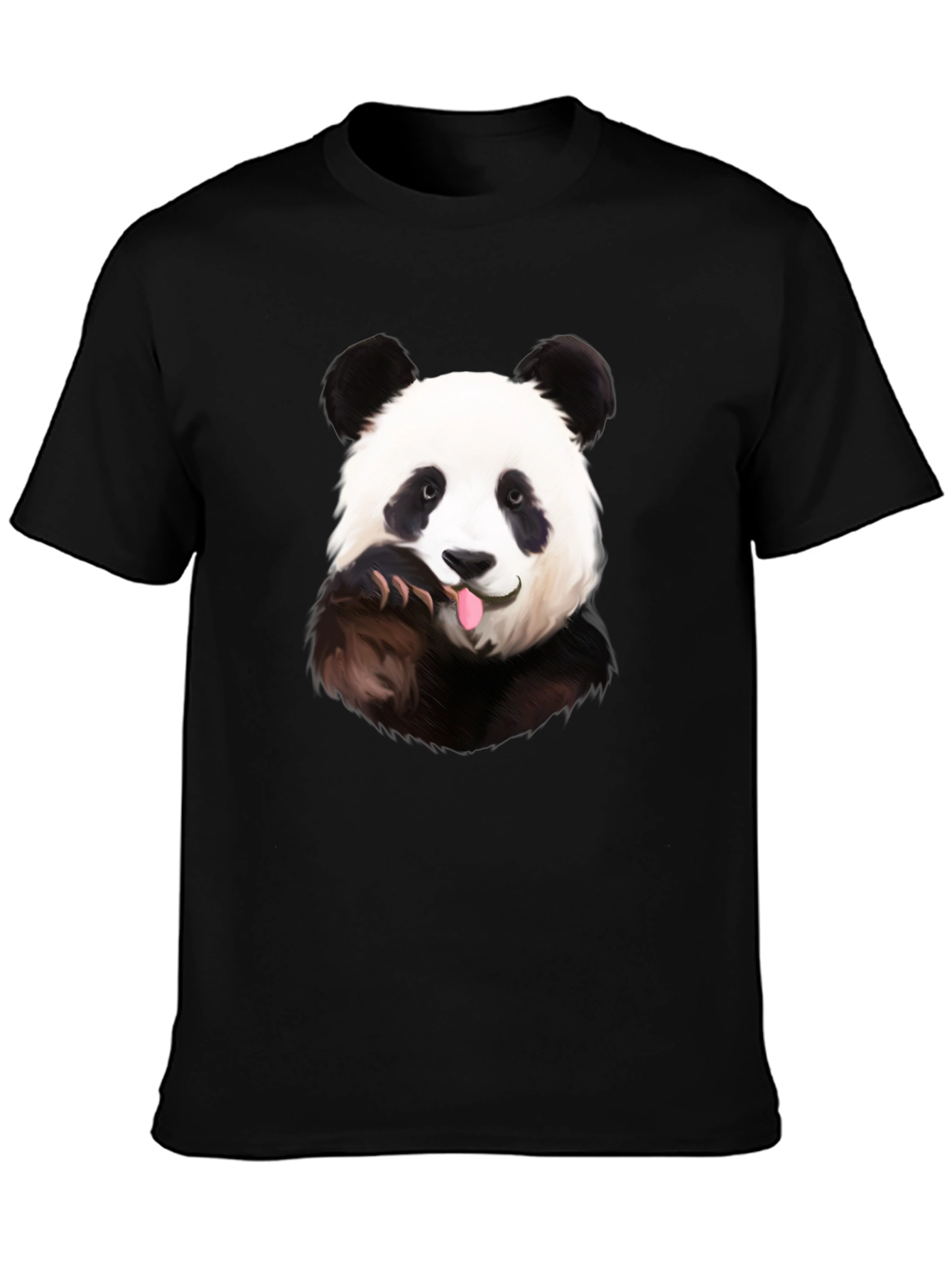 Funny Panda Black T-Shirt