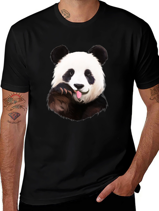 Funny Panda Black T-Shirt
