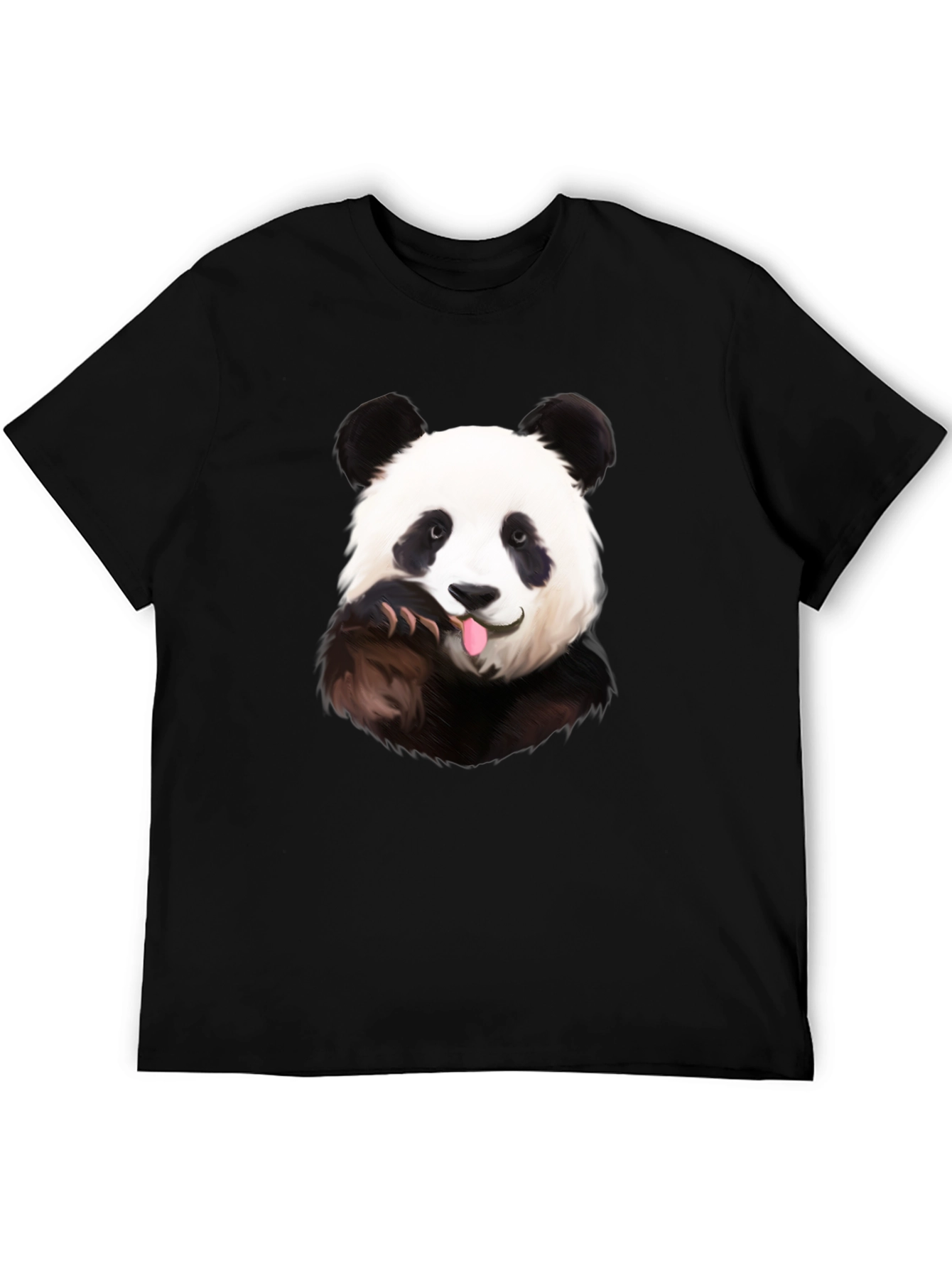 Funny Panda Black T-Shirt